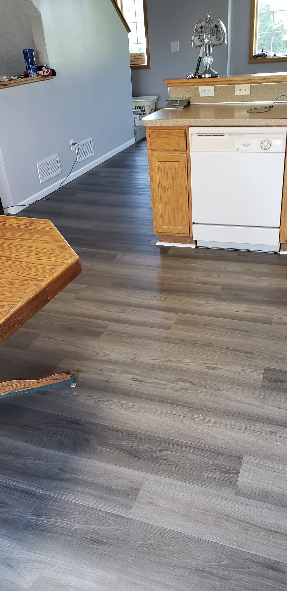 Lucida Surfaces Luxury Vinyl Flooring Tiles | Interlocking Flooring for DIY Installation | 10 Wood-Look Planks | MaxCore Ultra | 24.5 Sq. Feet (10 Planks, Pioneer Oak, 10) - Customer Photo 2