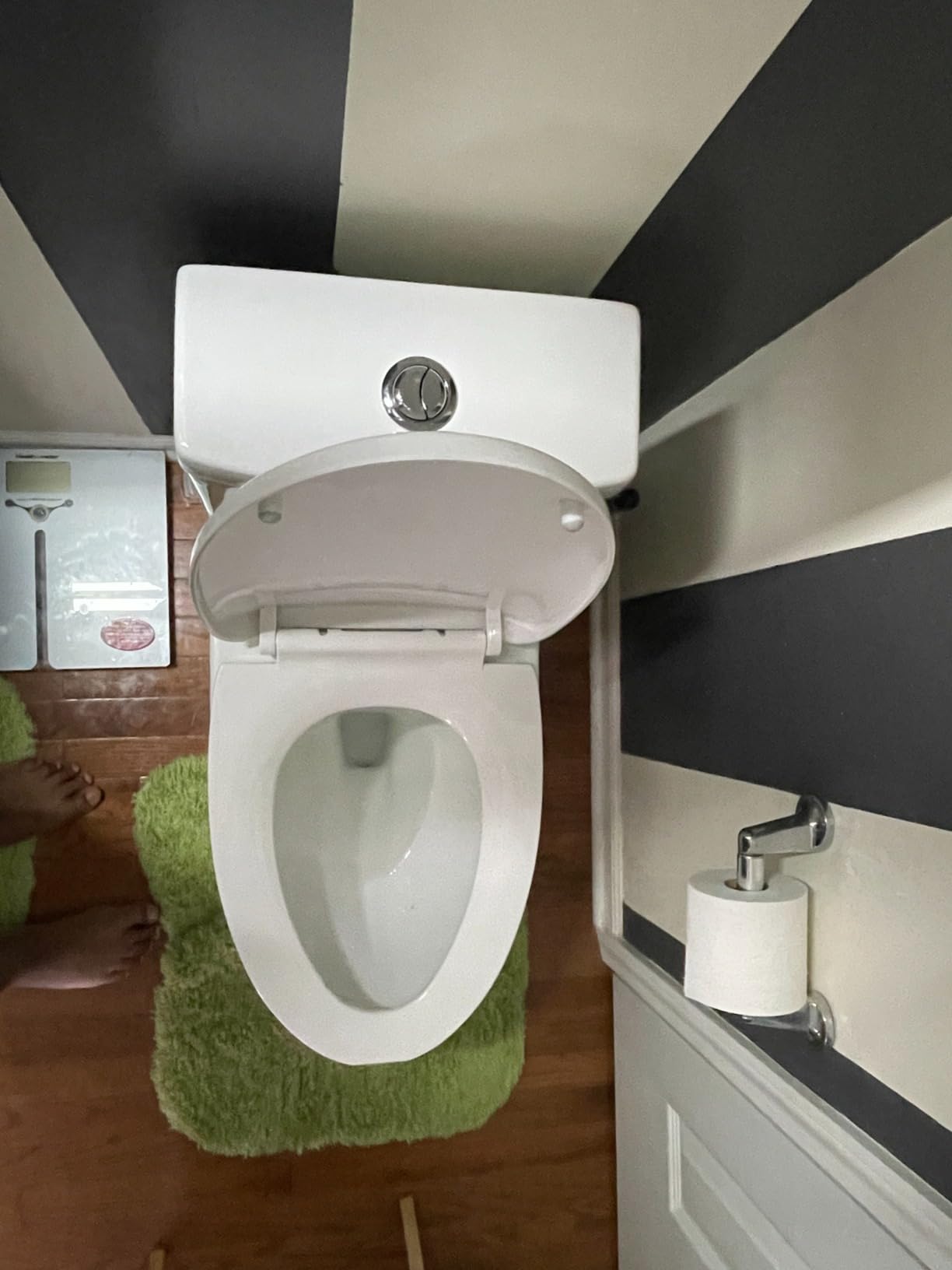 DeerValley One Piece Toilet Elongated Toilet with Soft-Close Seat Powerful 1.1/1.6 GPF Dual Flush Standard Height Toilets Skirted Design - Customer Photo 1