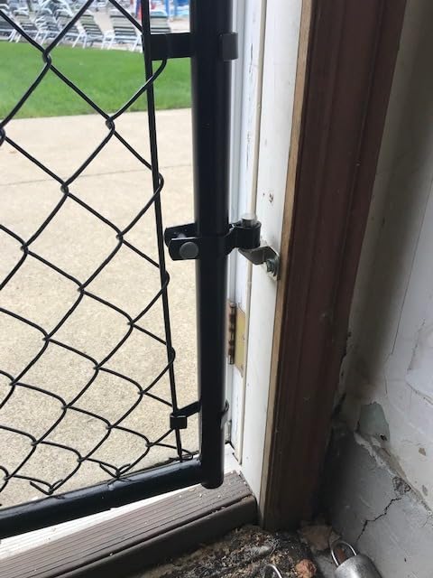 Adjust-A-Gate Adjustable Chain Link Square Corner Complete Gate Kit, Fit-Right, Black, 6'H - Customer Photo 1