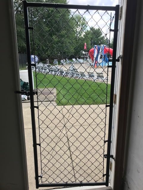 Adjust-A-Gate Adjustable Chain Link Square Corner Complete Gate Kit, Fit-Right, Black, 6'H - Customer Photo 3