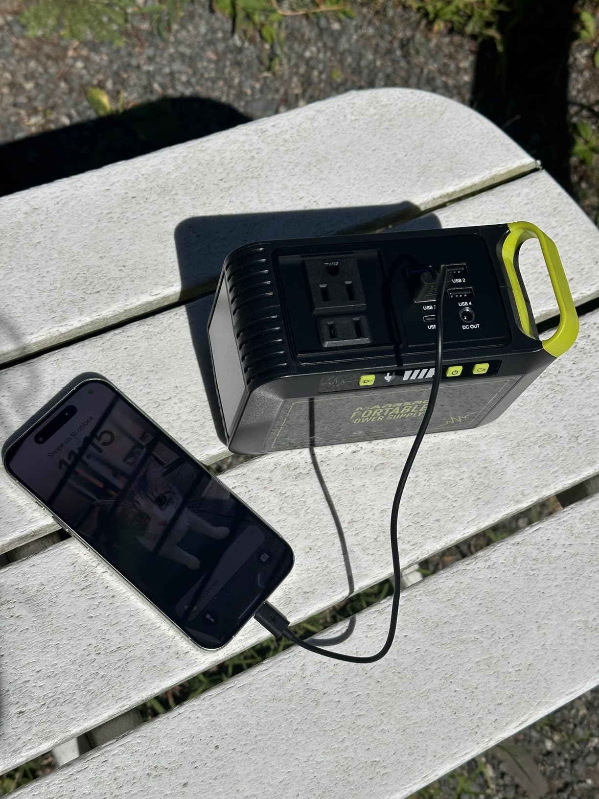 MARBERO Portable Power Station 88Wh Camping Lithium Battery Solar Generator Fast Charging with AC Outlet 120W Peak Power Bank - Customer Photo 1
