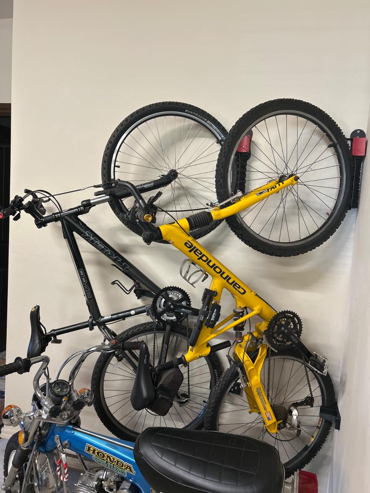 PRO BIKE TOOL Swivel Bike Rack - 2 Pack Indoor Wall Mount for Bicycles in Home and Garage - Vertical Hanging Rack for Space-Saving Storage - Secure Hook for MTB, Road, Hybrid and Kids Bikes Customer Review PRO BIKE TOOL Swivel Bike Rack - 2 Pack Indoor Wall Mount for Bicycles in Home and Garage - Vertical Hanging Rack for Space-Saving Storage - Secure Hook for MTB, Road, Hybrid and Kids Bikes - Customer Photo 1