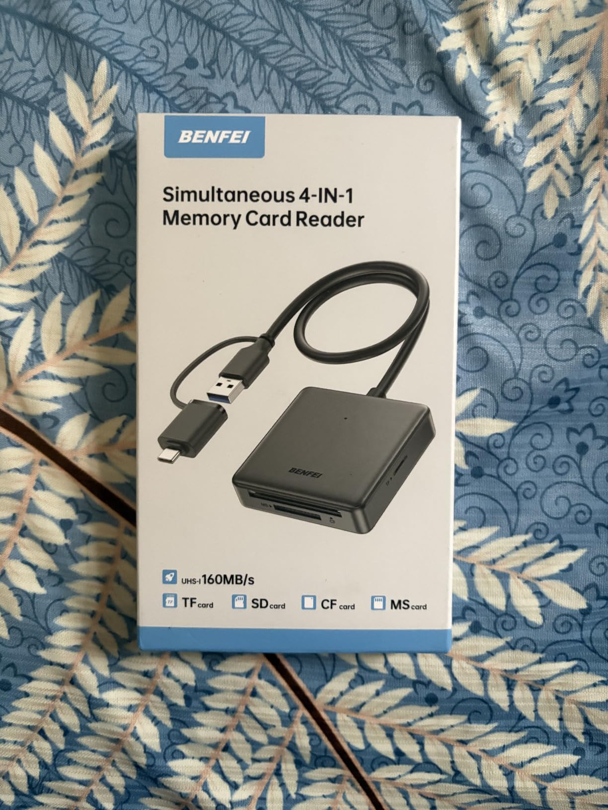 Memory Card Reader, BENFEI 4in1 USB 3.0 and USB-C to SD Micro SD MS CF Card Reader Adapter, 4 Cards Simultaneously Read and Write, Compatible with iPhone 15 Series, MacBook Pro/Air 2023, and More - Customer Photo 2