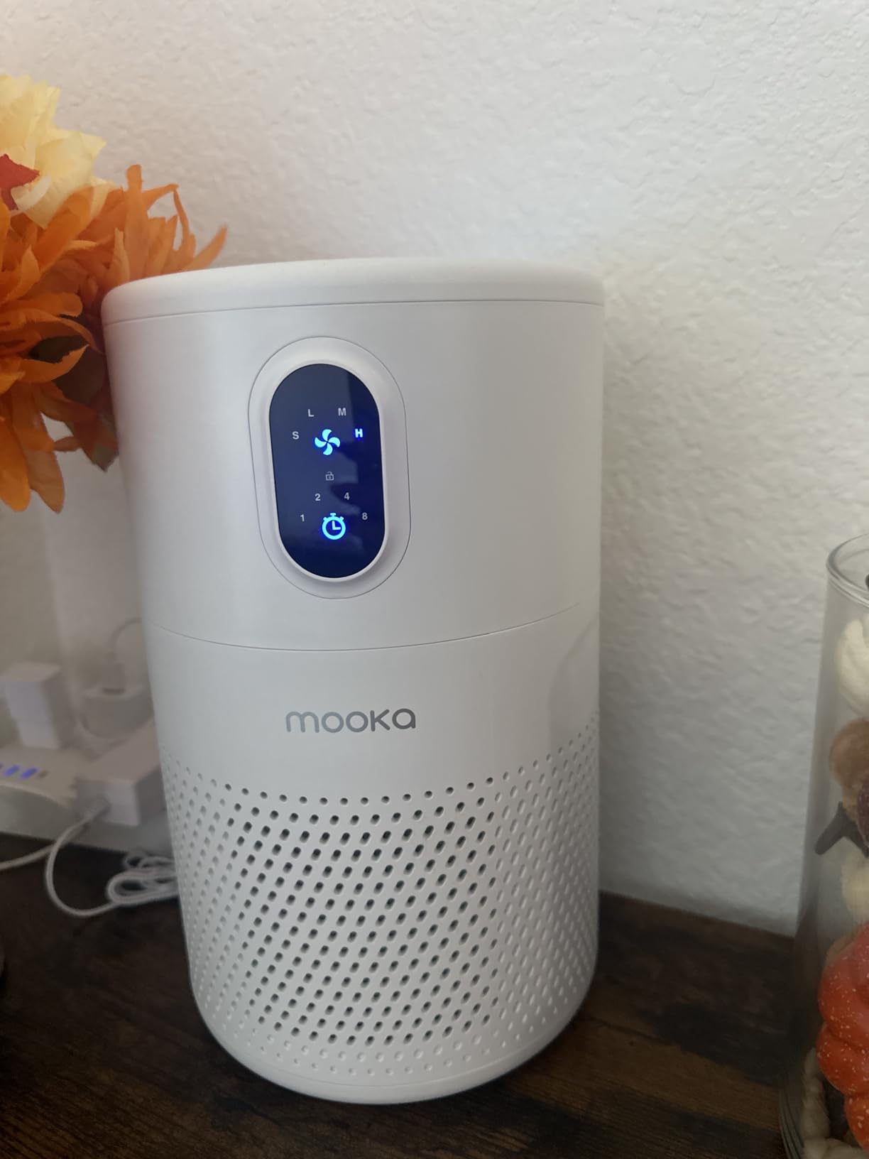 MOOKA Air Purifiers for Home Large Room up to 1076 ft², H13 True HEPA Air Filter Cleaner, Odor Eliminator, Remove Smoke Dust Pollen Pet Dander, Night Light(Available for California) - Customer Photo 1