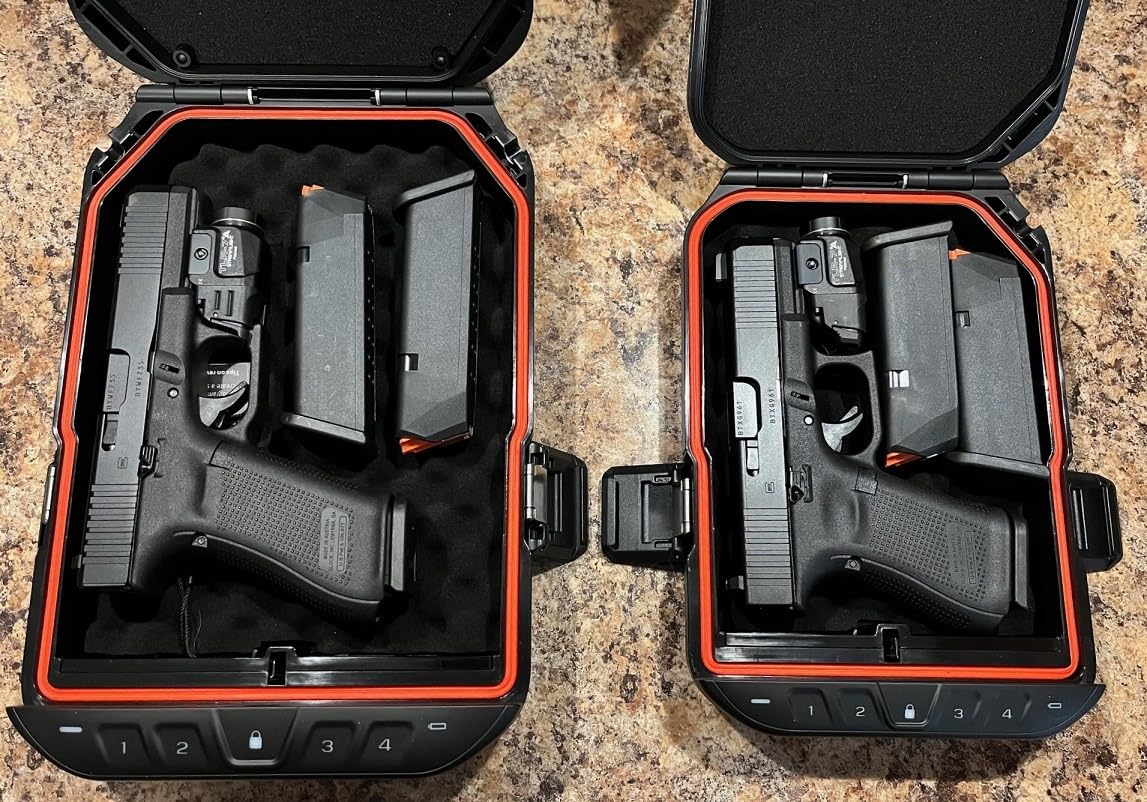 VAULTEK LifePod 20 Full-Size Lockable Weatherproof Case with Built-in Lock, Steel Security Cable, & TSA Handgun Case or Car Safe, Portable Travel Pistol Safe/Covert Black - Customer Photo 1