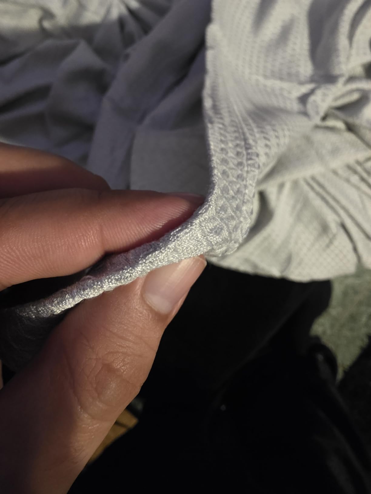 AmyHomie Cooling Blanket, 100% Rayon Derived from Bamboo, Cool Summer Blanket for Hot Sleepers, Soft Comfy Lightweight Blankets for All Seasons(Dark Gray, 79×91in) - Customer Photo 1