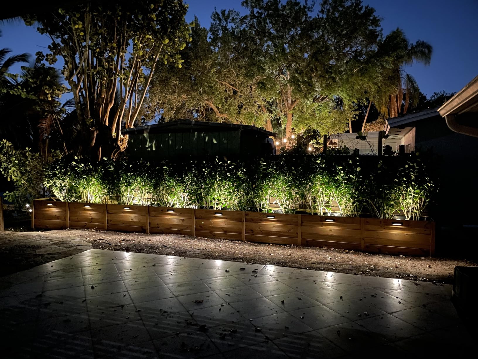 GKOLED 6-Pack Low Voltage 9-15V AC/DC LED Linear Step Lights, 2W Landscape Cutoff Stair Riser Light, Outdoor Waterproof Accent Lighting Fixtures, Die-cast Aluminum with Black Powder Coated Finish - Customer Photo 1