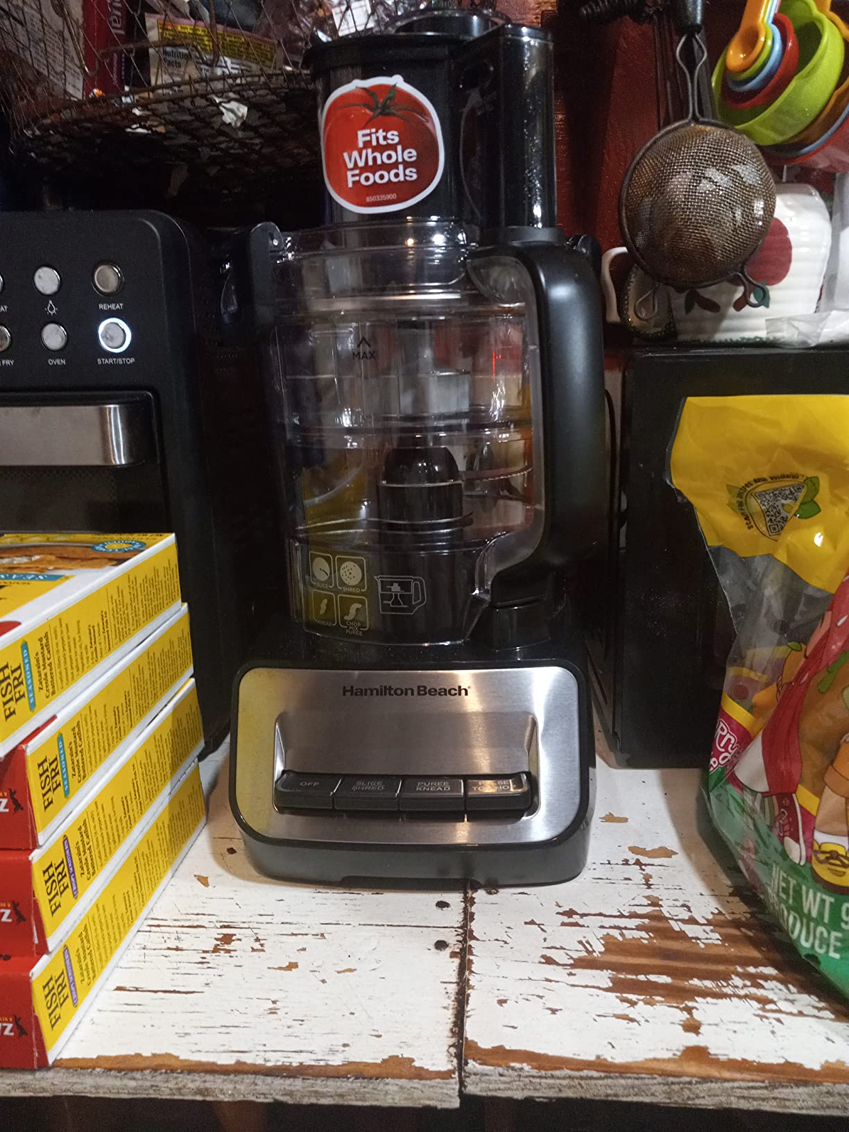 Hamilton Beach Stack & Snap Food Processor and Vegetable Chopper, Stainless Steel Blades, 14 Cup + 4-Cup Mini Bowls, 3-Speed 500 Watt Motor, Black (70585) - Customer Photo 2