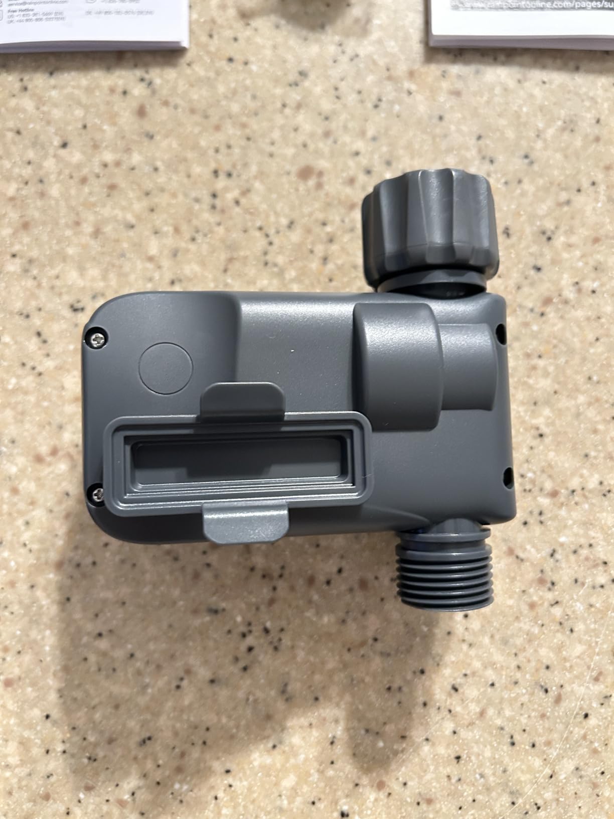 RAINPOINT Sprinkler Timer, Programmable Water Timer for Garden Hose, Outdoor Soaker Hose Timed with Rain Delay/Manual/Automatic Watering System, Digital Irrigation for Yard, Lawn, 1 Outlet - Customer Photo 1