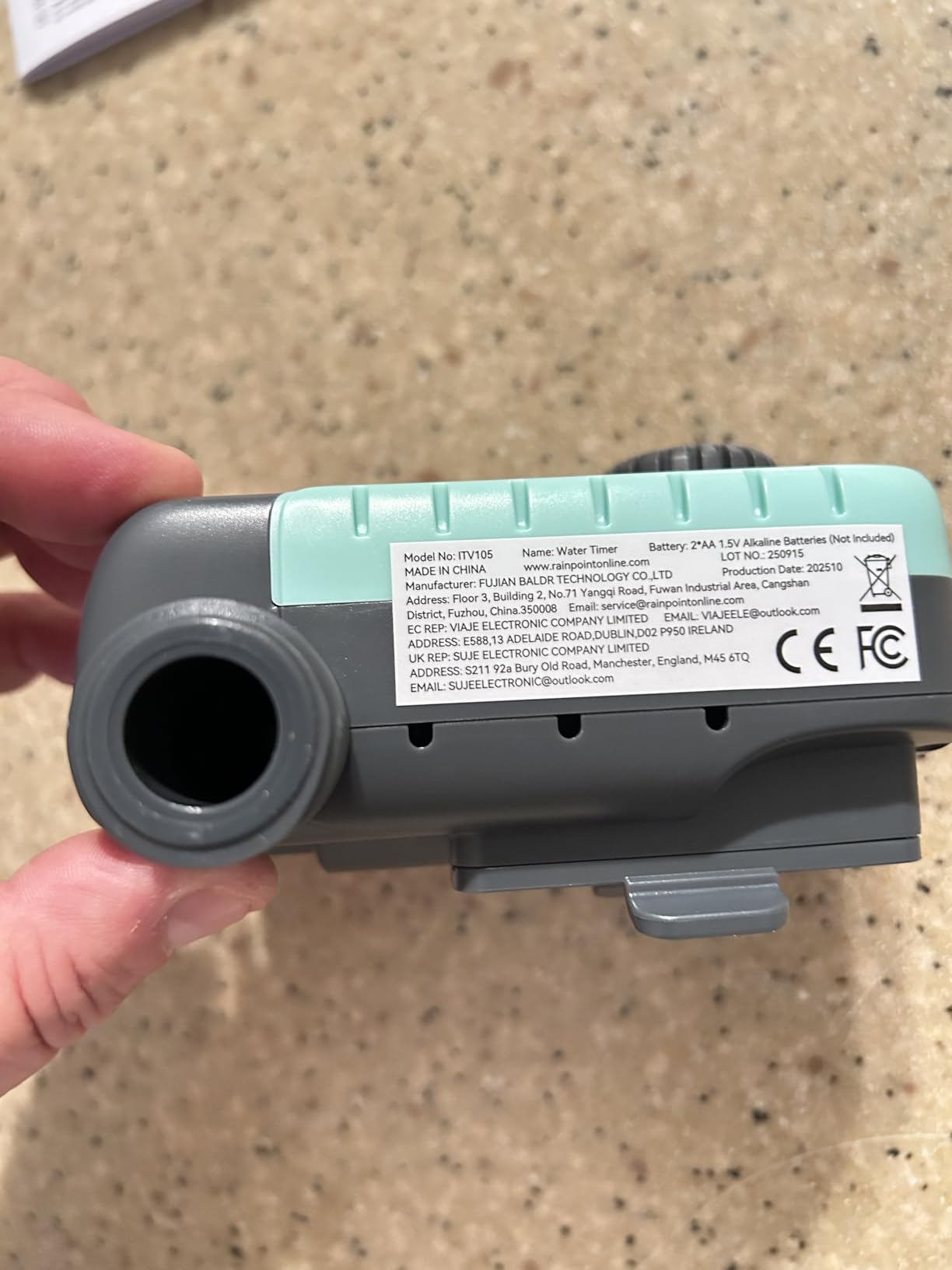 RAINPOINT Sprinkler Timer, Programmable Water Timer for Garden Hose, Outdoor Soaker Hose Timed with Rain Delay/Manual/Automatic Watering System, Digital Irrigation for Yard, Lawn, 1 Outlet - Customer Photo 2