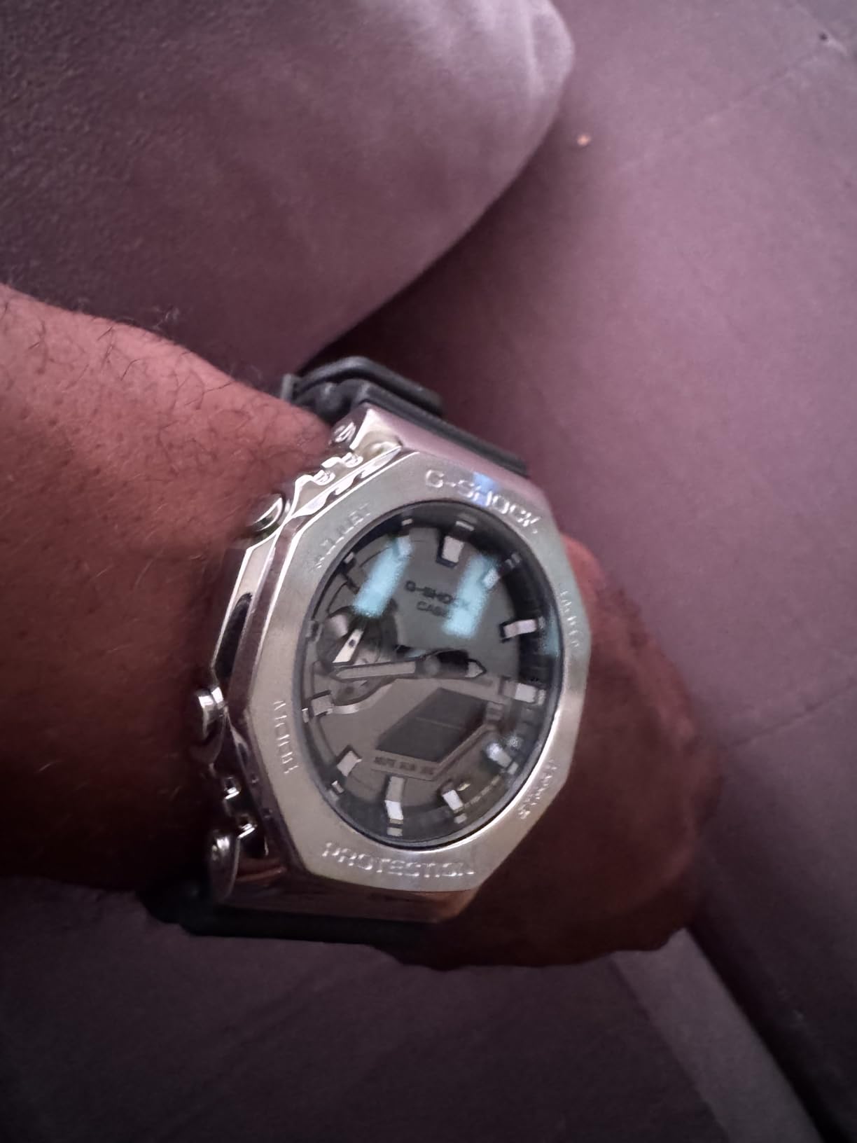 Casio Metal Covered Octagonal Black Resin Band Watch GM2100-1A - Customer Photo 1