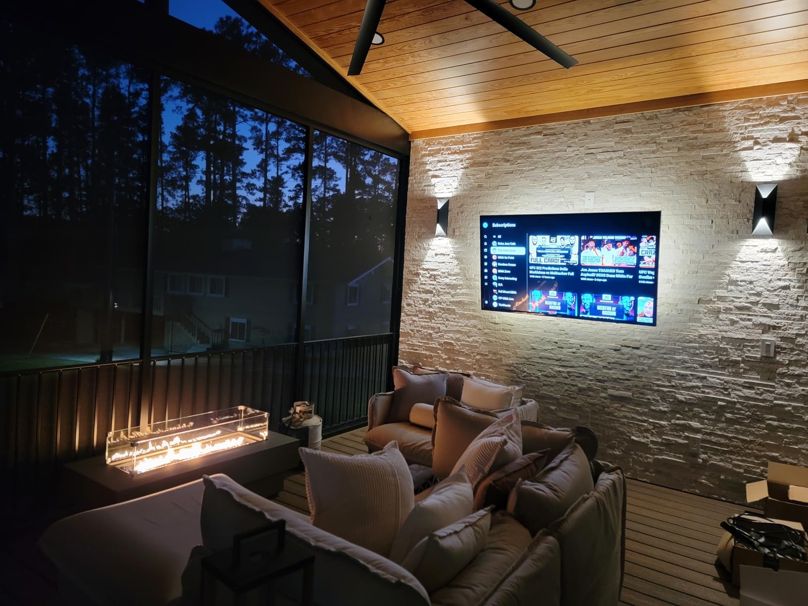 LEONLITE Dimmable LED Up Down Wall Light, 100-277V, CRI 90+, IP65 Waterproof, 10%-100% Dimmable for Commercial Outdoor, 14 Inch Modern Porch Light, 3000K, Pack of 2 - Customer Photo 1