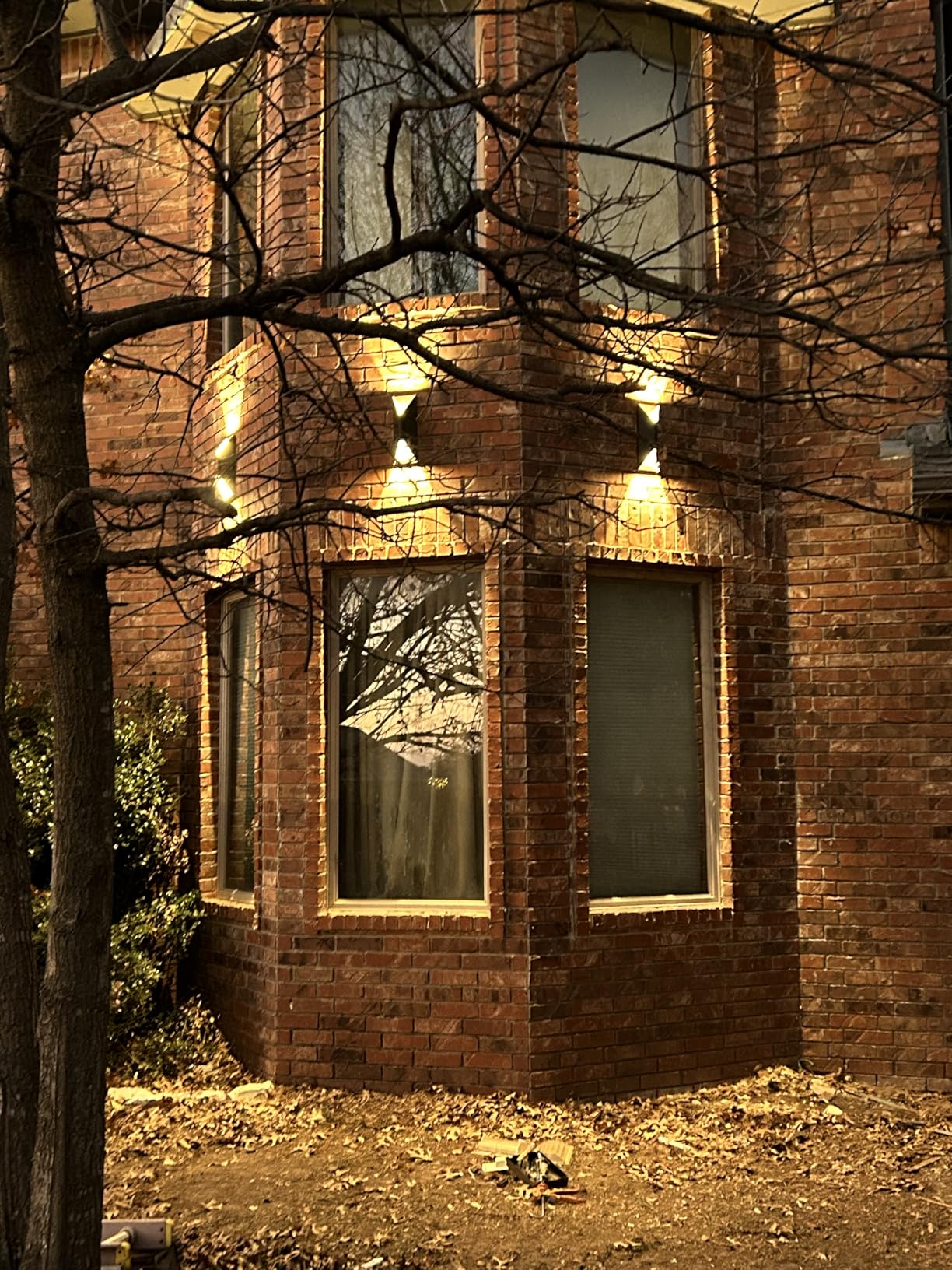 LEONLITE Dimmable LED Up Down Wall Light, 100-277V, CRI 90+, IP65 Waterproof, 10%-100% Dimmable for Commercial Outdoor, 14 Inch Modern Porch Light, 3000K, Pack of 2 - Customer Photo 2