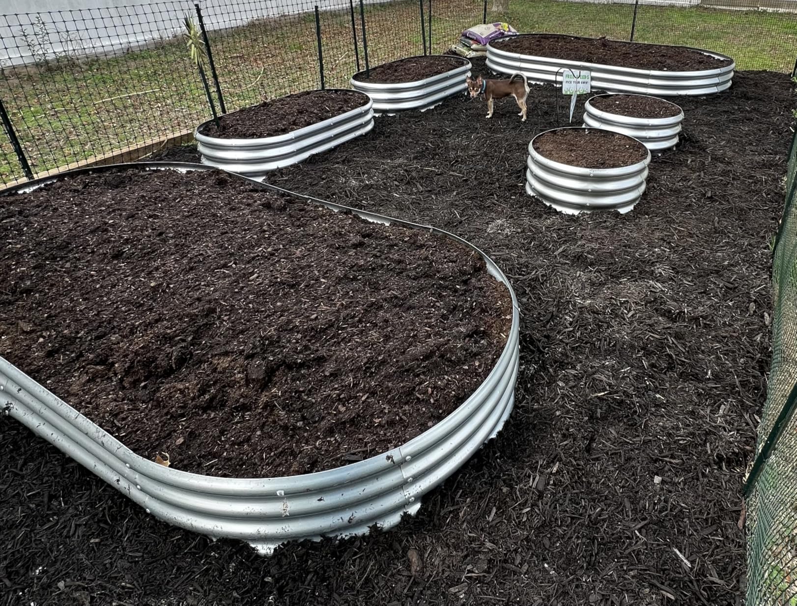 Land Guard 2Pcs Galvanized Steel Raised Garden Bed,8 x 4 x 1 ft Large Metal Raised Planter Beds, Aluminum Raised Garden Bed for Vegetables, 8 x 4 x 1ft(2pcs) - Customer Photo 1