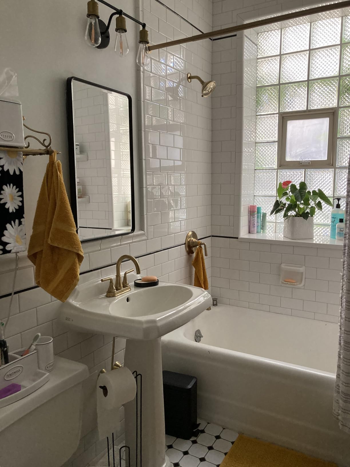 TEHOME Farmhouse Black Metal Framed Recessed Bathroom Medicine Cabinet with Beveled Mirror Rounded Rectangle Bathroom Medicine Cabinet 16x24 inch - Customer Photo 1