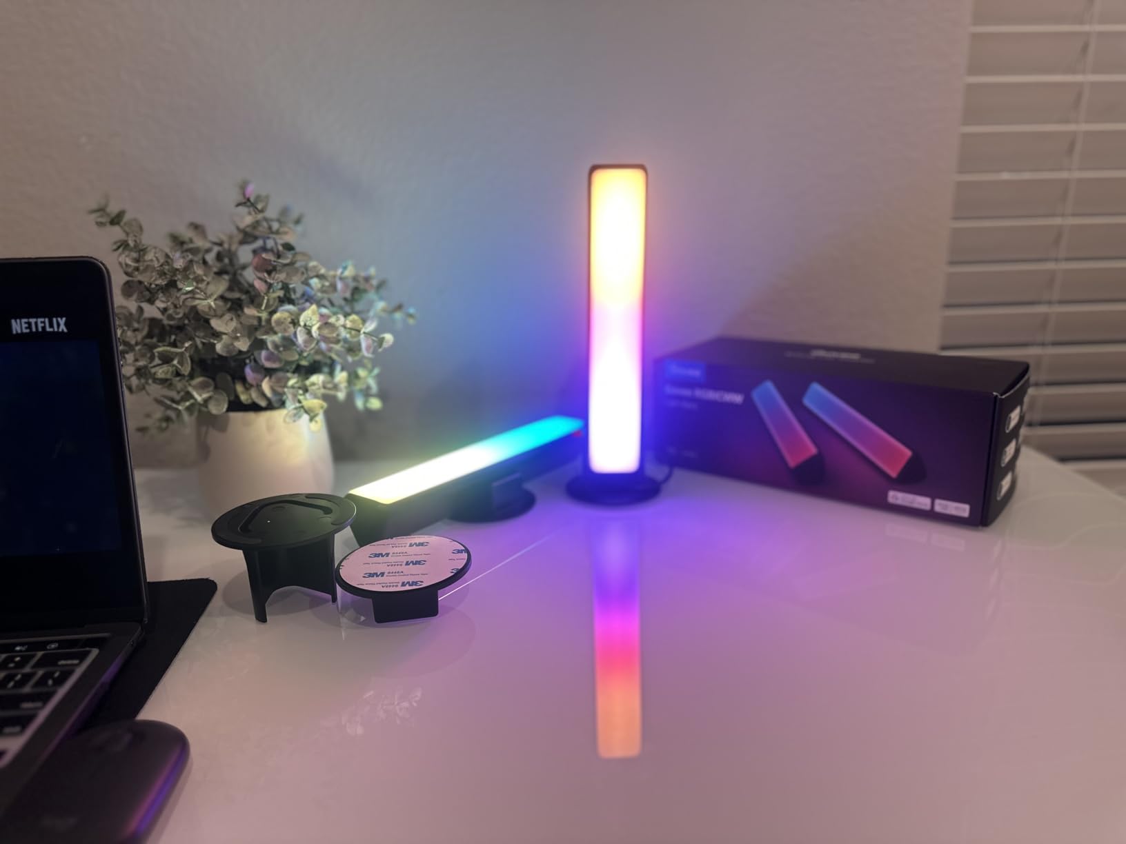 Govee Smart LED Light Bars, Work with Alexa and Google Assistant, RGBICWW WiFi TV Backlights with Scene and Music Modes for Gaming, Pictures, PC, Room Decoration - Customer Photo 2