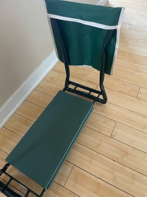 KVR Upgraded Garden Kneeler and Seat with Thicken & Widen Soft Kneeling Pad,Heavy Duty Foldable Gardener Stool with 2 Tool Pouches,Gardening Gifts for Women Mom Men Seniors - Customer Photo 2