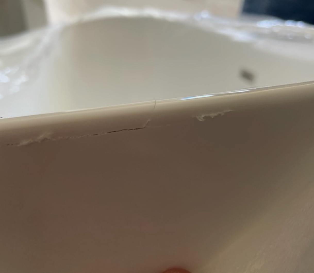 Empava Freestanding Bathtub, Flatbottom Acrylic Soaking Tub, Contemporary Stand Alone Design with Brushed Nickel Drain & Overflow, Glossy White, 59 Inch - Customer Photo 3