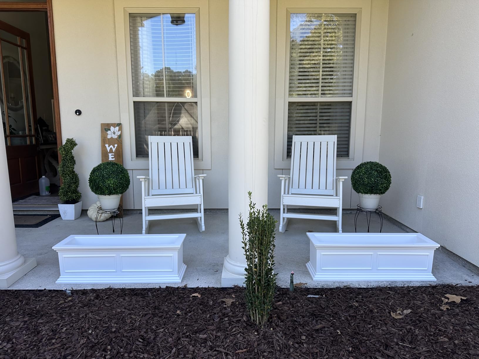 Veradek Brixton Window Box Plastic Planter - Large Rectangular Planter for Outdoor Balcony/Windowsill | Crack-Resistant All-Weather | Classic Estate Design for Flowers, Herbs, Succulents - Customer Photo 1