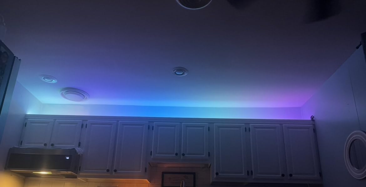 Govee RGBIC LED Strip Lights, Smart LED Lights for Bedroom, Bluetooth LED Lights APP Control, DIY Multiple Colors on One Line, Color Changing LED Strip Lighting Music Sync, Home Decor, 16.4ft - Customer Photo 2