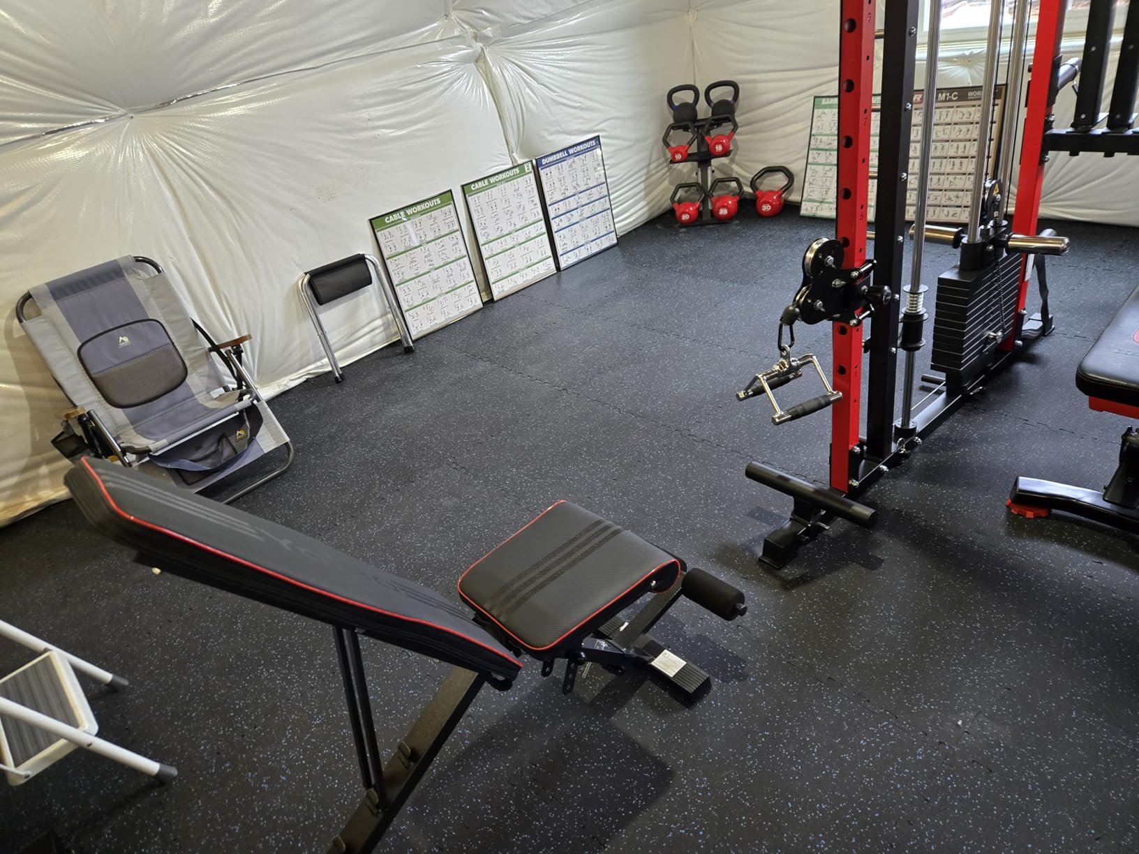 Yoleo Adjustable Weight Bench for Full Body Workout; Foldable Bench Press Bench of Home Gym Strength Training; Incline Decline Flat Utility Workout Bench with Quick Folding& Fast Adjustment (Black) - Customer Photo 2