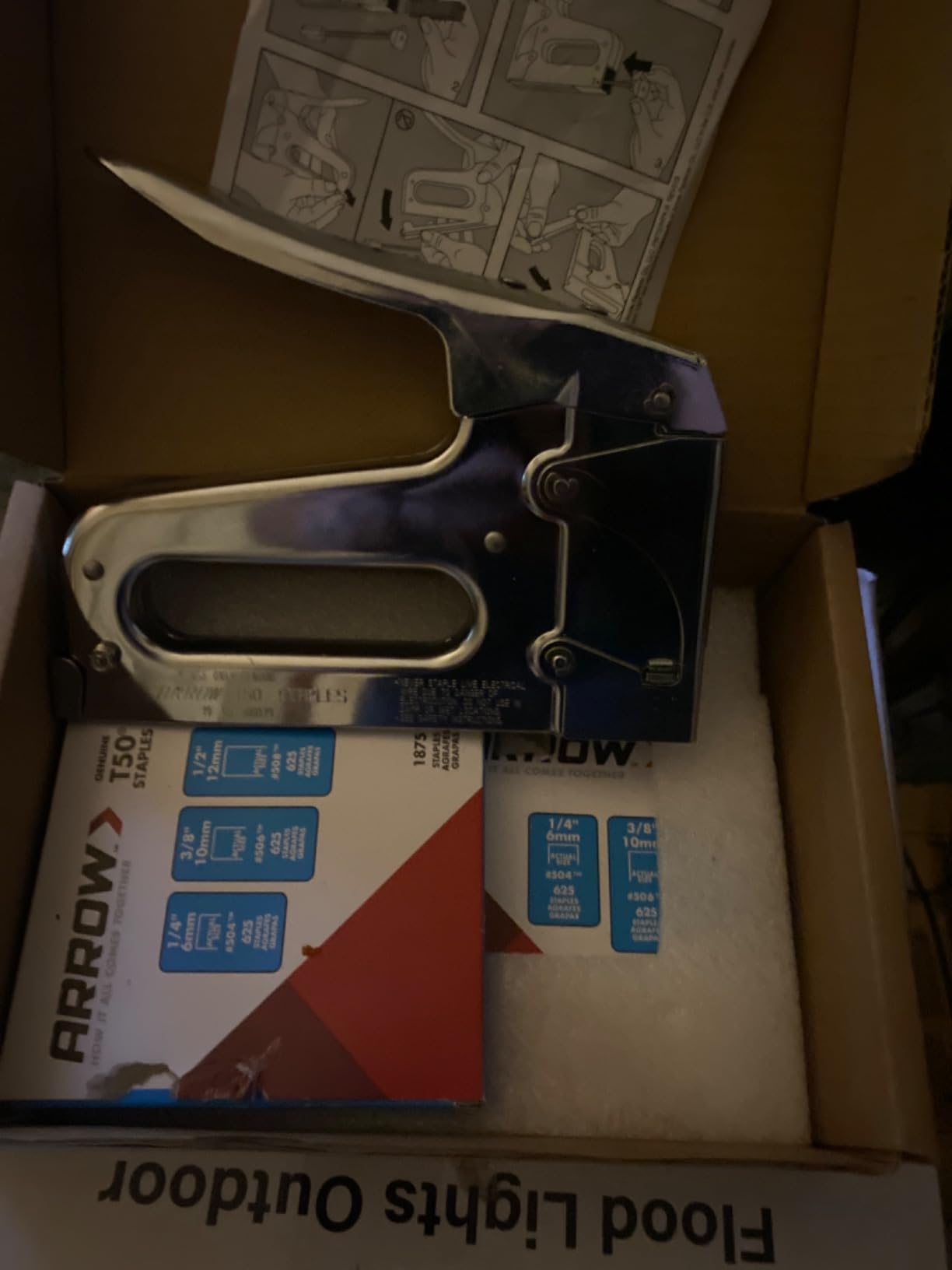 Arrow T50 Heavy Duty Staple Gun Kit, All Chrome Steel Stapler, with 3750 Pieces T50 1/4