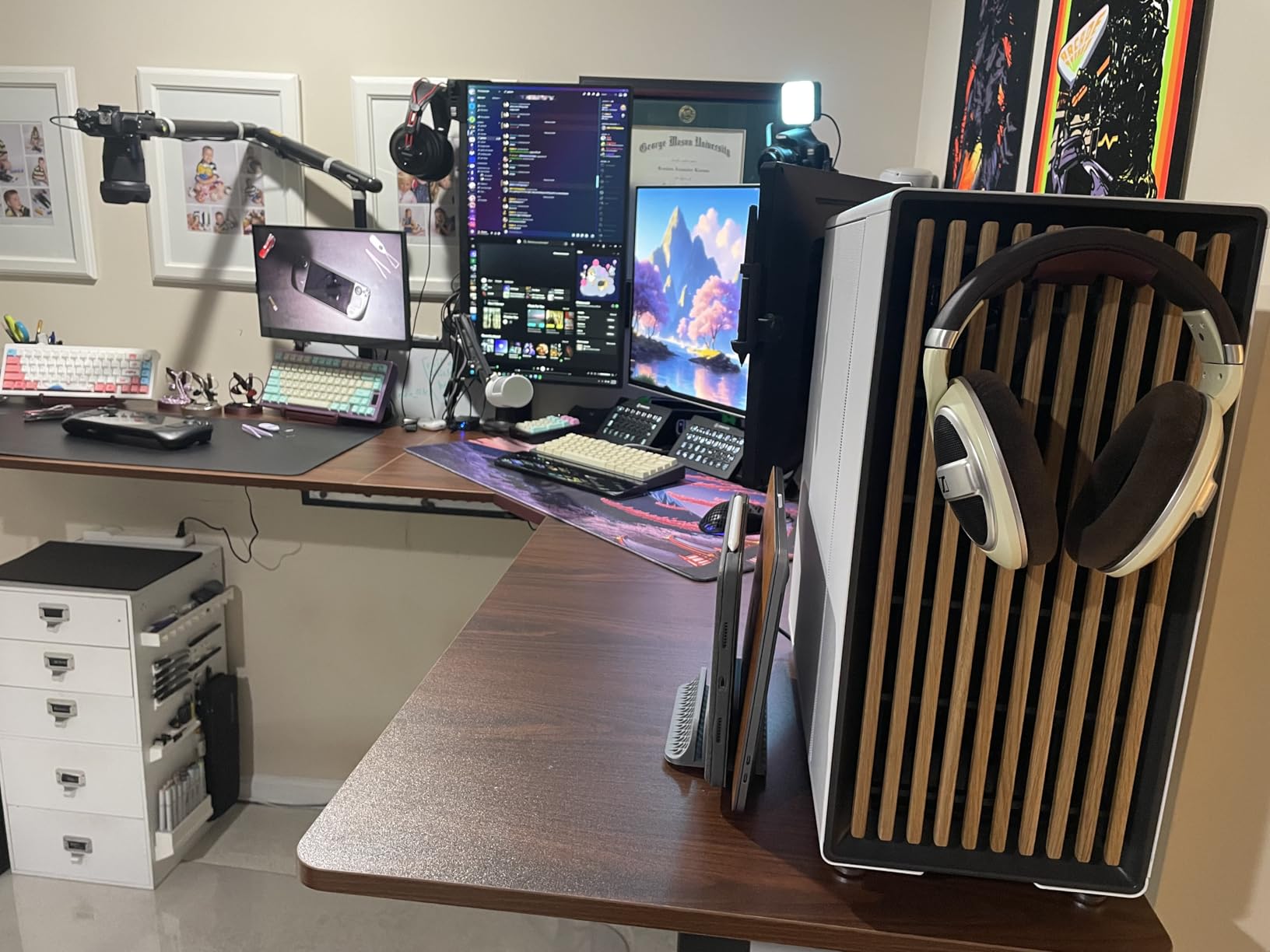 VIVO Electric Corner 63 x 55 inch L-Shaped Standing Desk, Memory Height Adjustment, Black Top Black Frame, DESK-E3CTB - Customer Photo 2