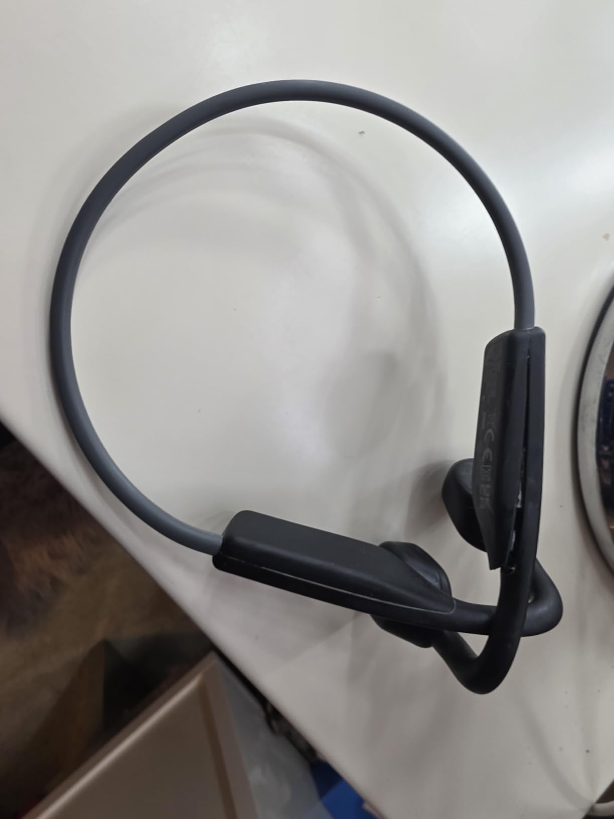 SHOKZ OpenMove - Open-Ear Bluetooth Sport Headphones, Bone Conduction Wireless Earphones, Sweatproof for Running and Workouts, with Sticker Pack, Grey - Customer Photo 2