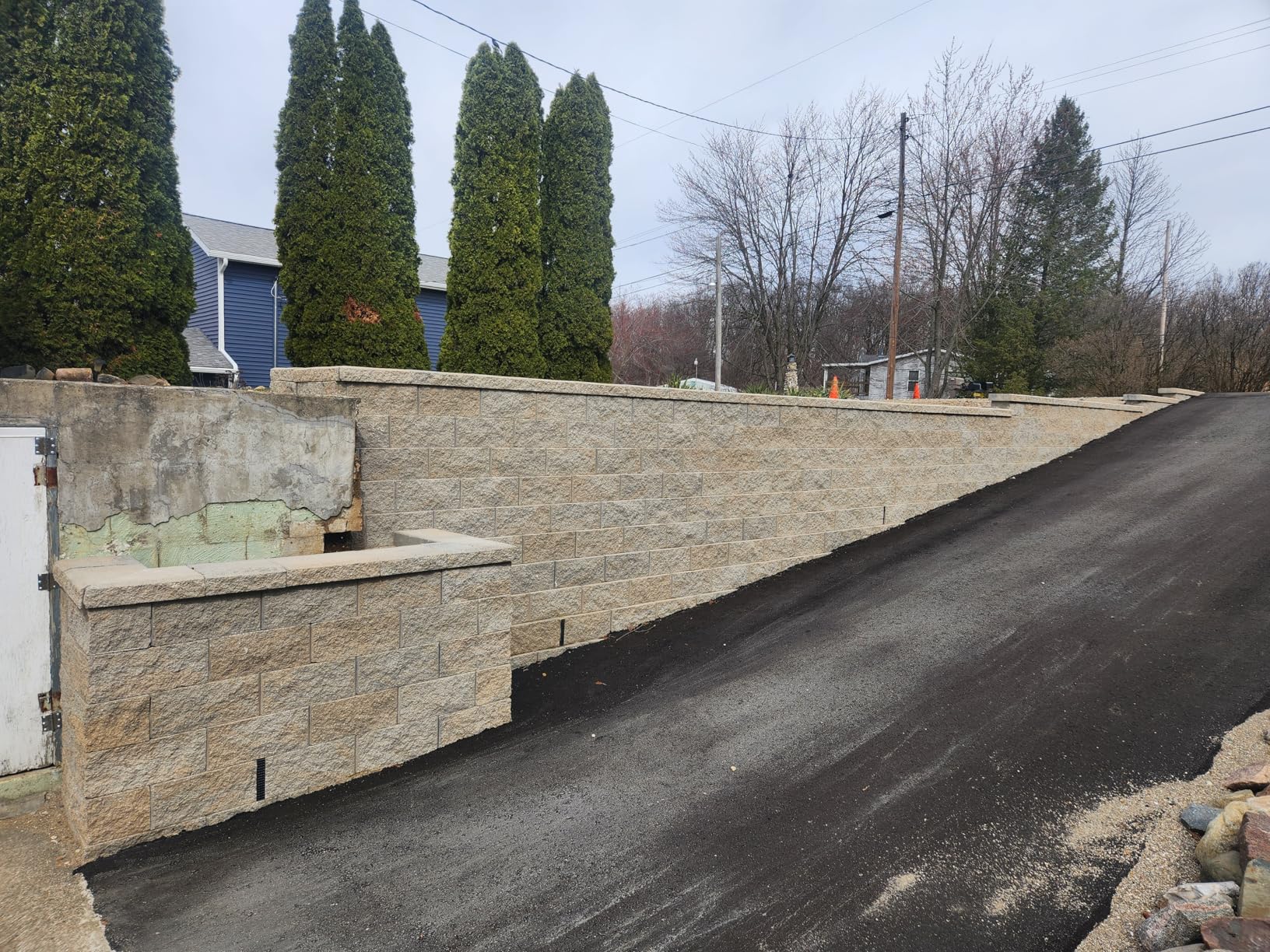 Wall Drain Pro Universal Retaining Wall Block Drain 3-Pack (Grey) - Customer Photo 1