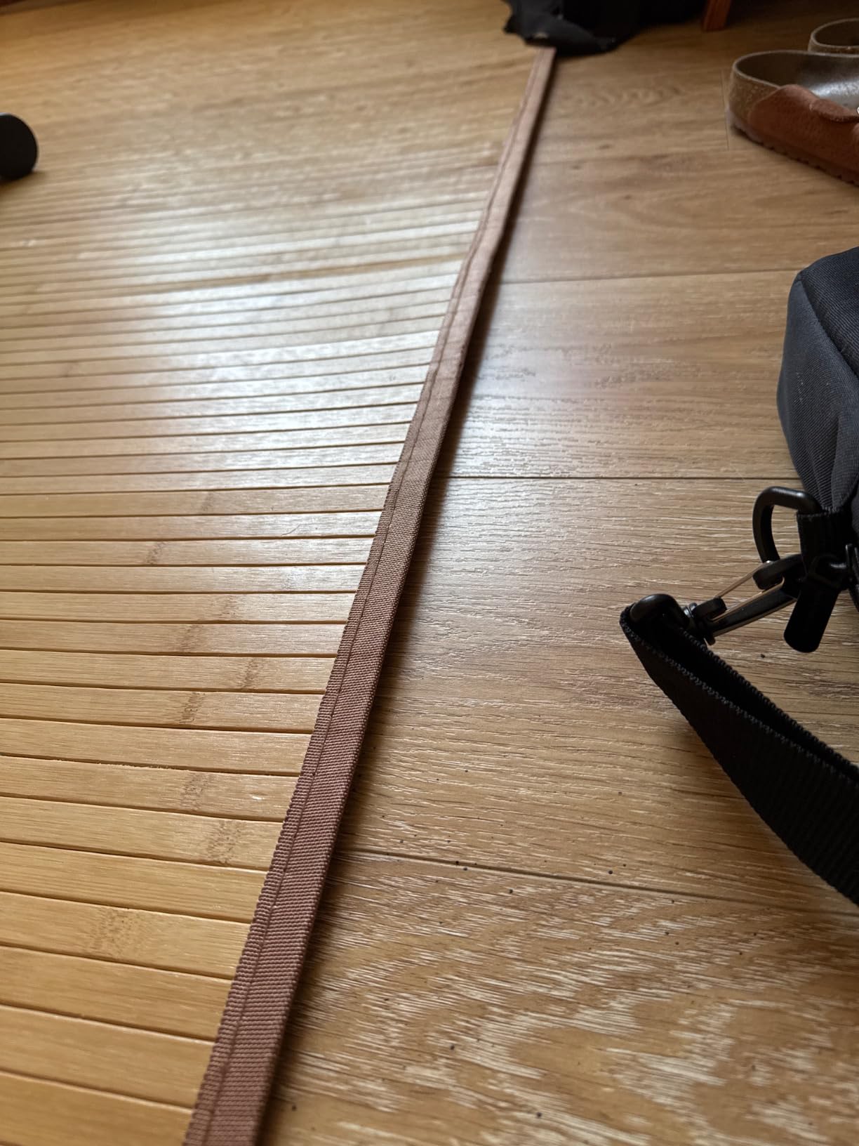 Bamboo Area Rug - 5x8: All in One - Living Room, Outdoor Patio, Kitchen, Entryway - Light Brown - Customer Photo 2