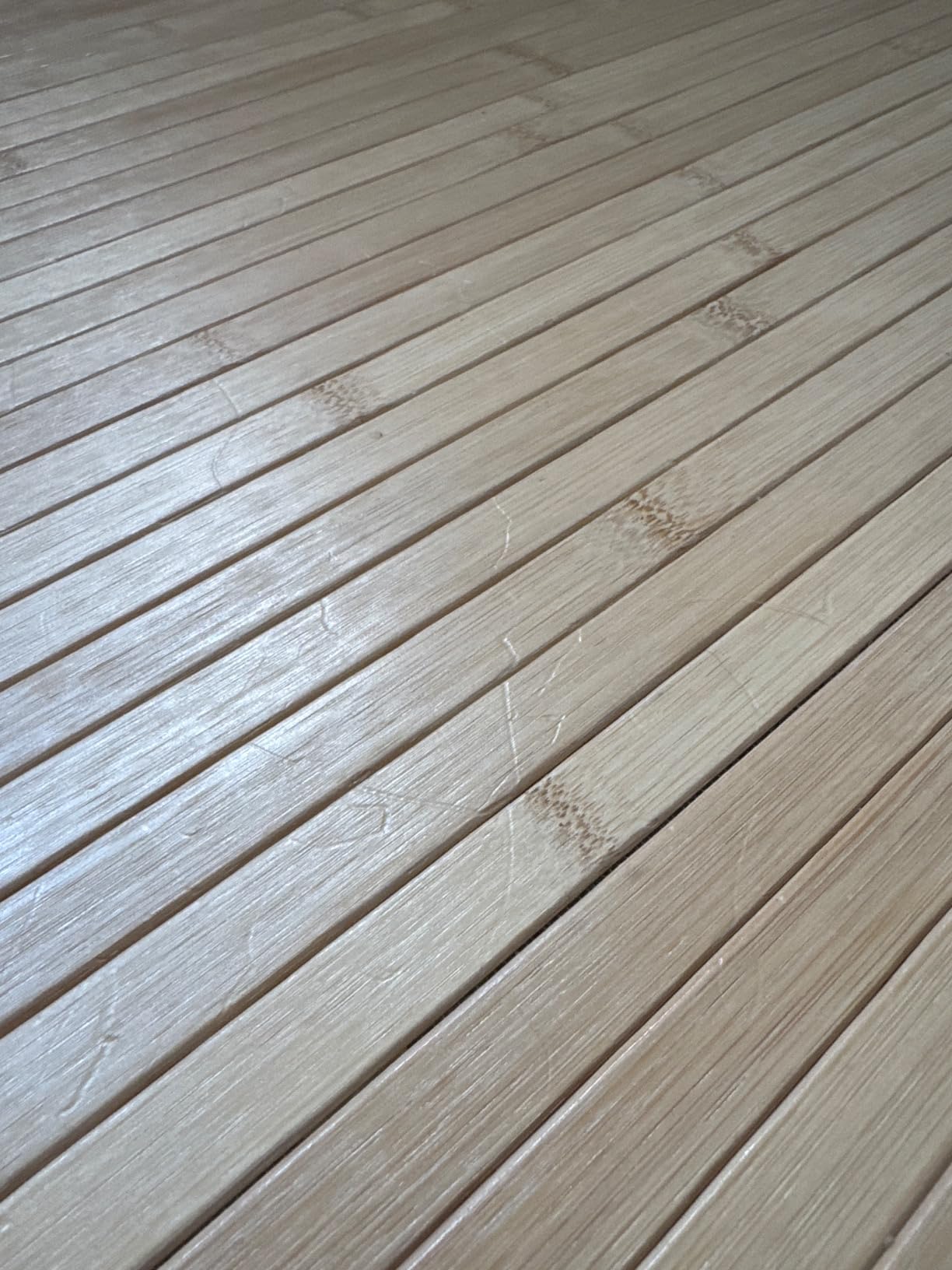 Bamboo Area Rug - 5x8: All in One - Living Room, Outdoor Patio, Kitchen, Entryway - Light Brown - Customer Photo 4