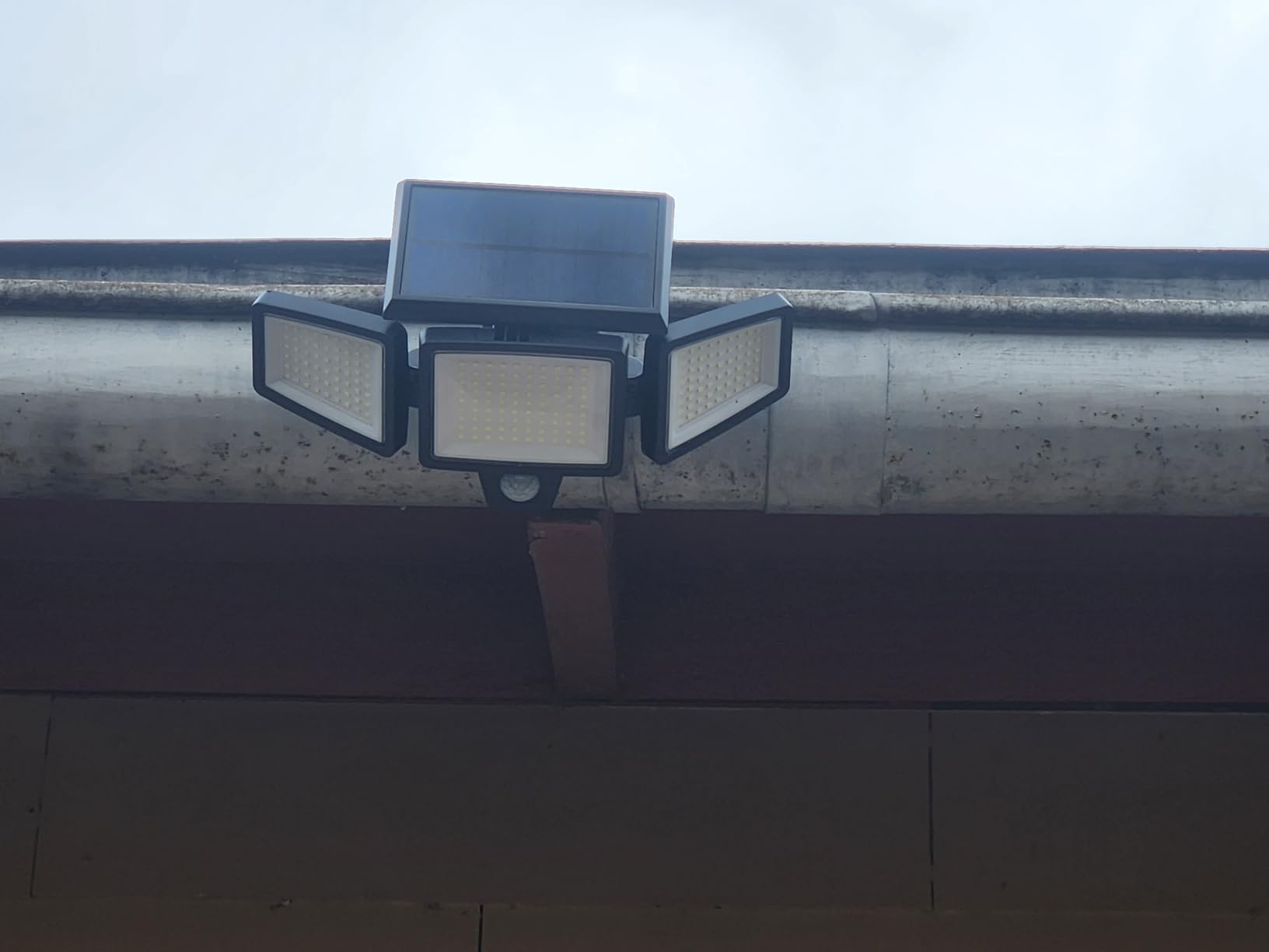 Tuffenough Solar Outdoor Lights 2500LM 210 LED Security Lights with Remote Control,3 Heads Motion Sensor Lights, IP65 Waterproof,270 Degree Wide Angle Flood Wall Lights with 3 Modes(2 Packs) - Customer Photo 2