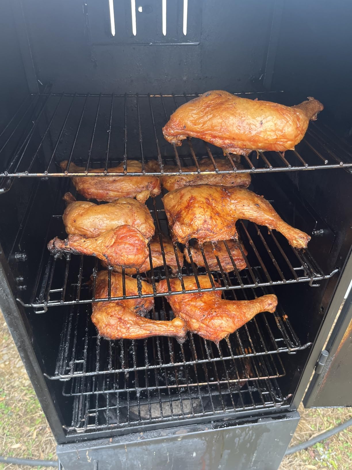 Pit Boss 3-Series Gas Vertical Smoker, Red Hammertone - 10773 - Customer Photo 1