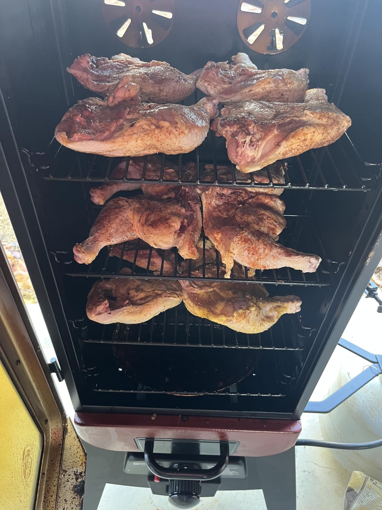 Pit Boss 3-Series Gas Vertical Smoker, Red Hammertone - 10773 - Customer Photo 2