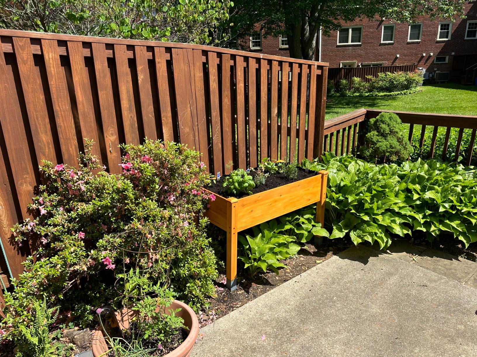 MIXC Wooden Raised Garden Bed with Legs, 48