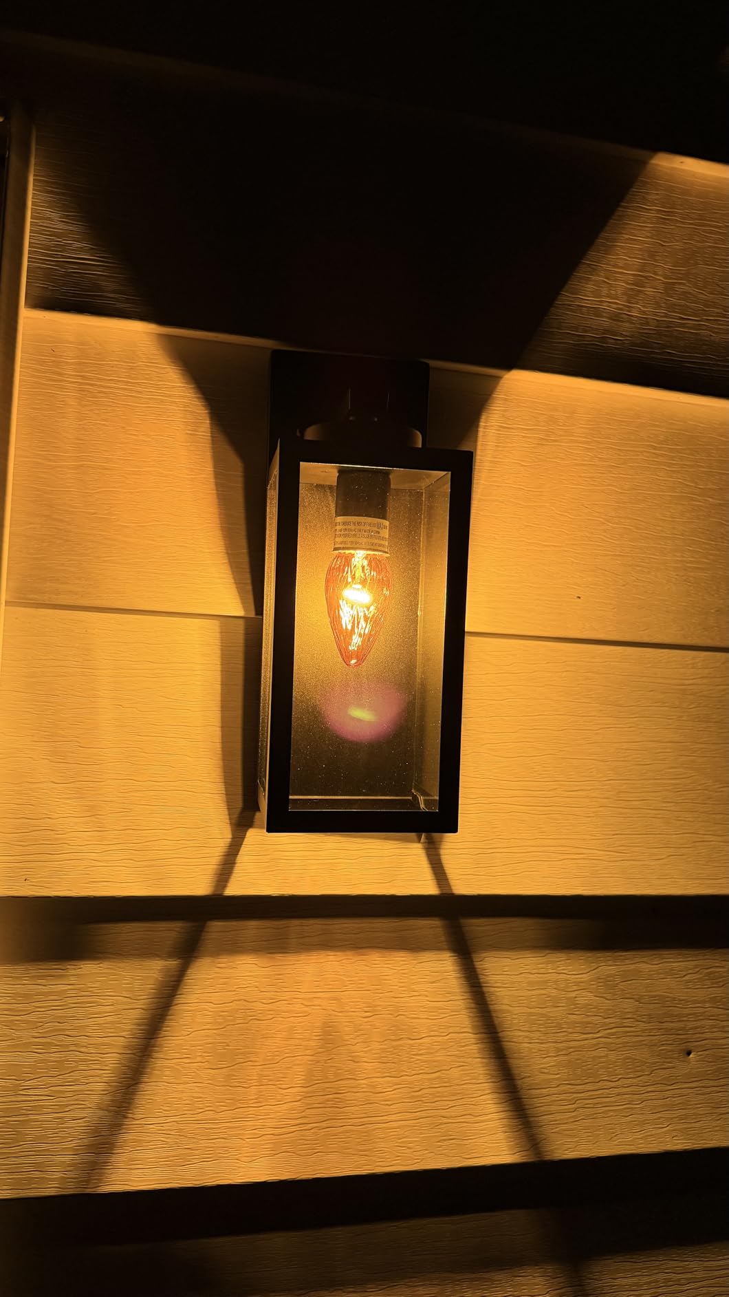 Outdoor Wall Light Fixtures, Exterior Waterproof Wall Lanterns, Porch Sconces Lighting with E26 Sockets & Glass Shades, Modern Matte Black Outside Lights for Patio Front Door Entryway Garage, 2-Pack - Customer Photo 1