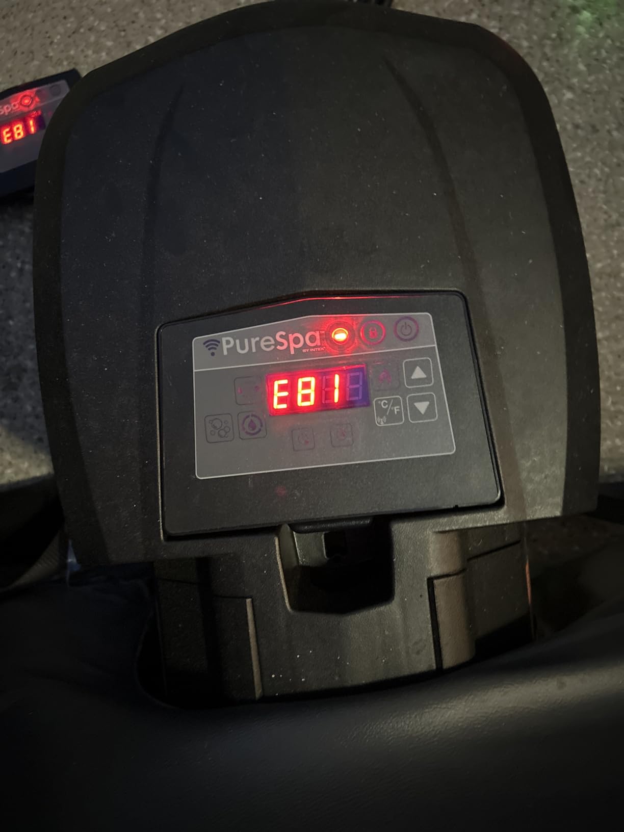 INTEX PureSpa Greystone Deluxe Inflatable Hot Tub, with with Built-in FastFill Inflation System, Spa Control App, and 4 Person Capacity, 83