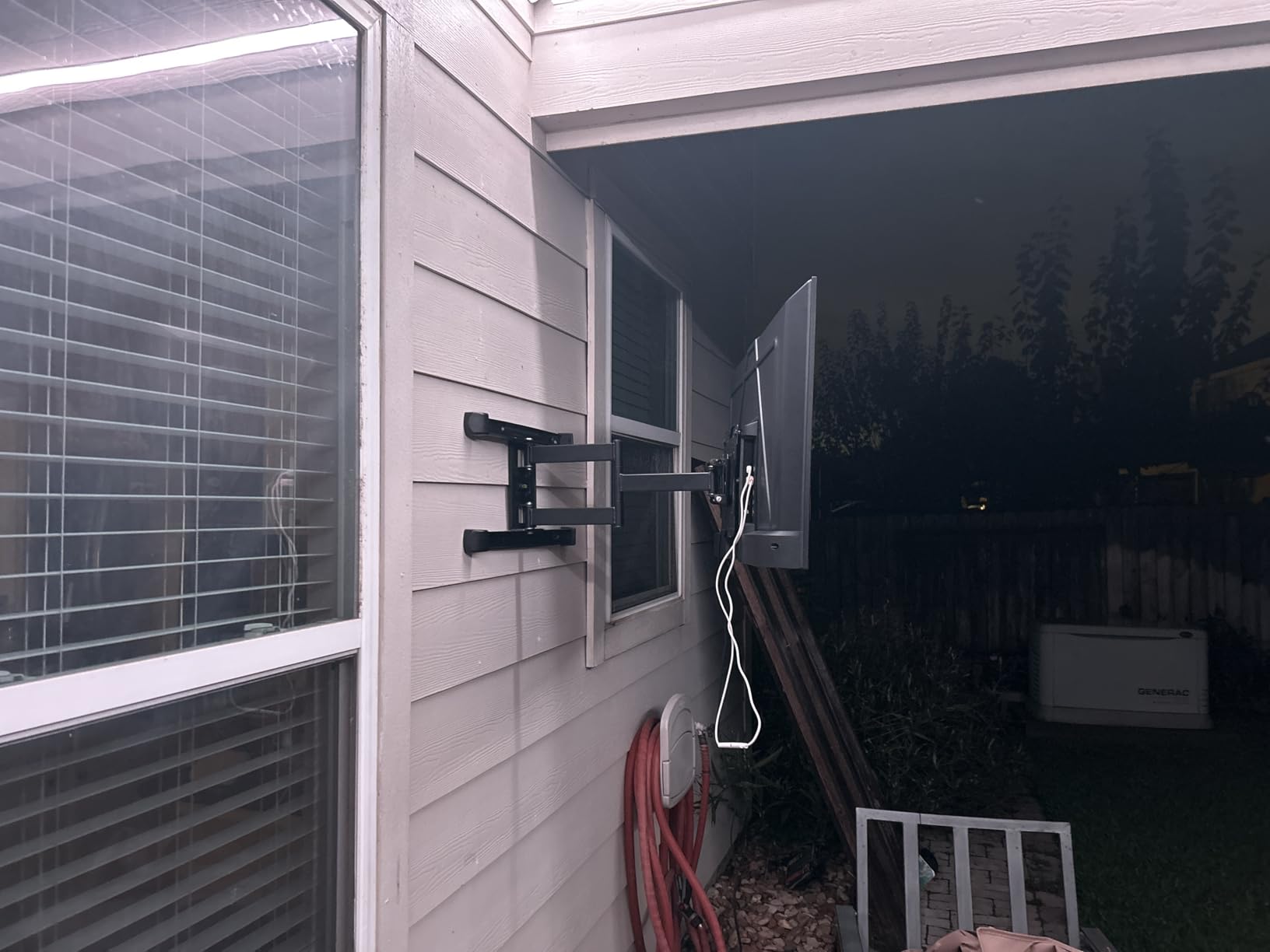 Amazon Basics Low Profile TV Wall Mount with Horizontal Post Installation Leveling for 32 to 86 inch TVs, Black - Customer Photo 1