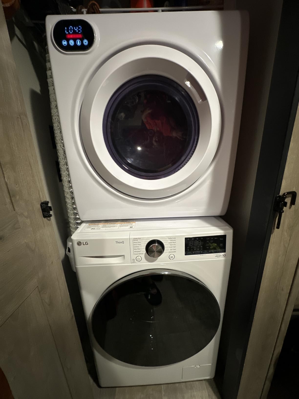 LG WM3555HWA 24 Inch Smart All In One Washer/Dryer with 2.3 cu. ft. Capacity, Wi-Fi Enabled, 14 Wash Cycles, 1400 RPM, Ventless, NeveRust Stainless Steel Drum, Quiet Operation, TrueBalance - Customer Photo 1