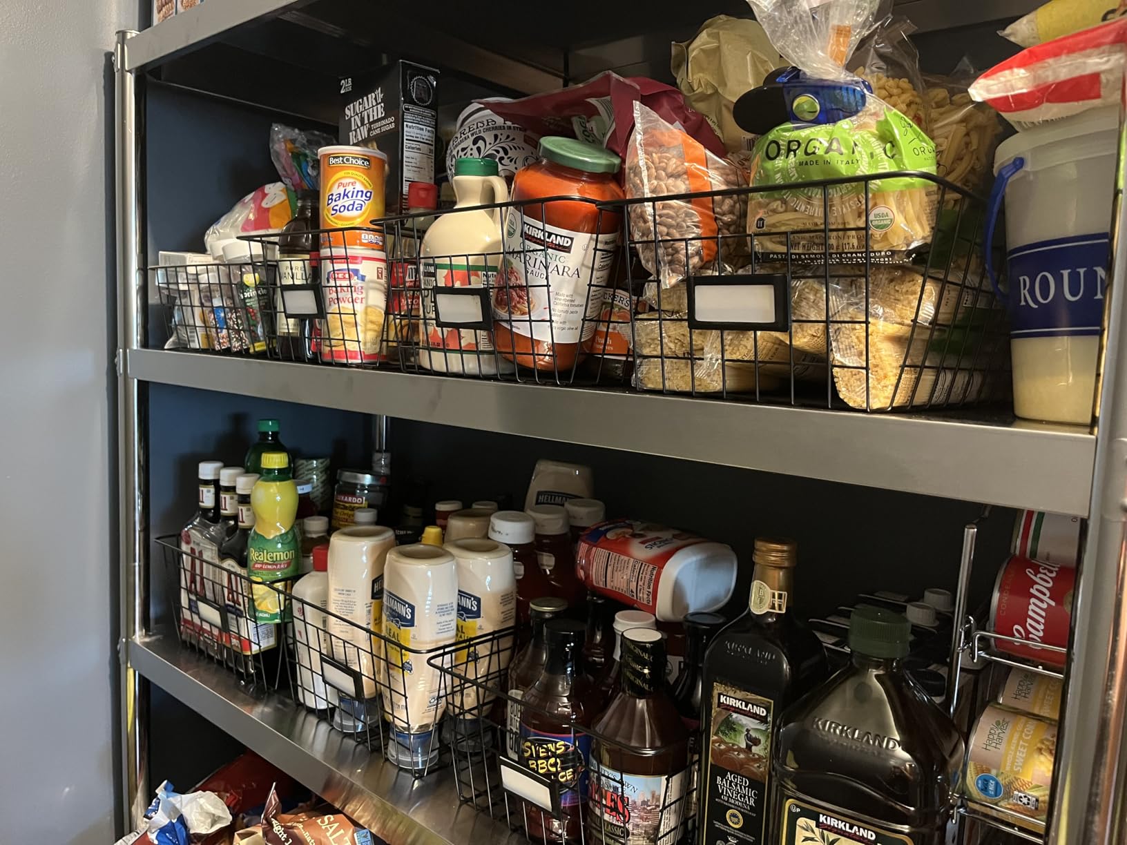 6 Pack Wire Baskets for Pantry Organization and Storage, Kitchen Organizer, 2 XXLarge & 2 XLarge & 2 Large - Customer Photo 2