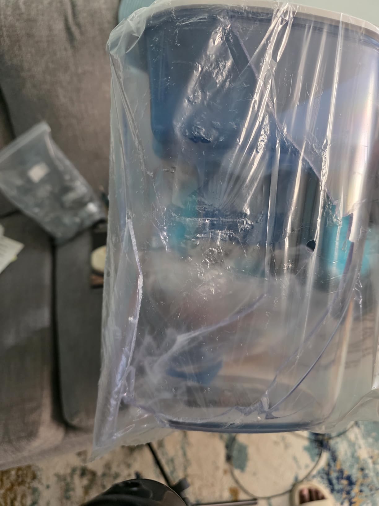 PUR 7-Cup Water Filter Pitcher, Cleaner, Great-Tasting Water, Dishwasher Safe, Powerful, Faster Filtration, LockFit Cap Design - White - Customer Photo 2