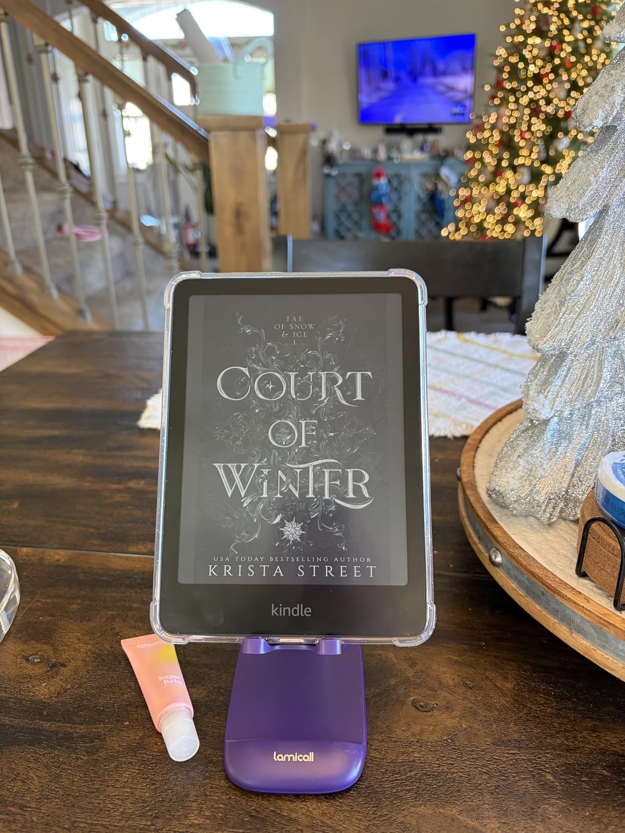 Lamicall Cell Phone Stand for Desk - [Height Adjustable] Foldable Mobile Phone Holder, Portable Stand for iPhone 17 16 15 14 13 12 11 Pro Max Plus Air, Galaxy S25 S24, Telephone, Office Accessories - Customer Photo 1