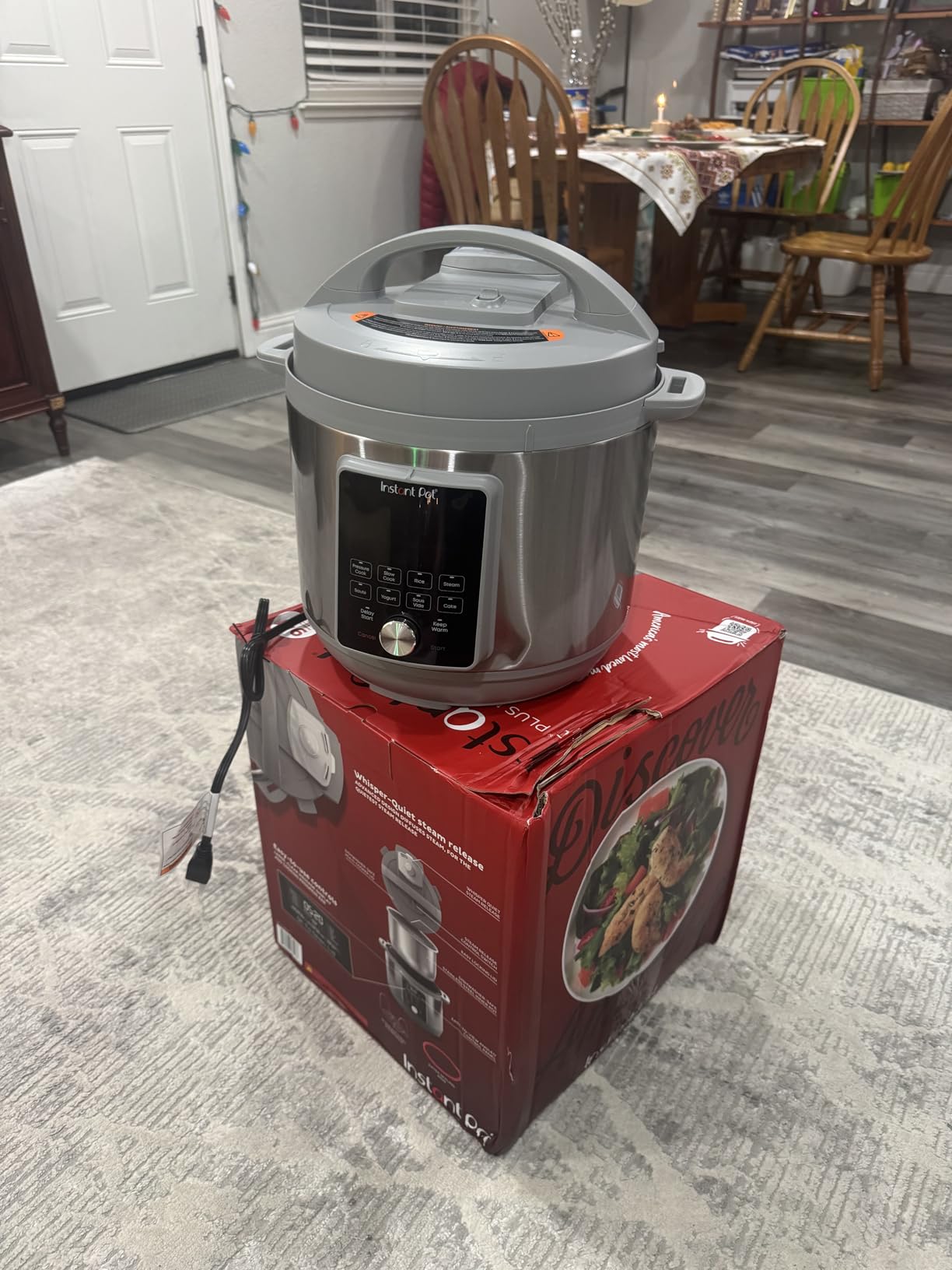 Instant Pot, 8-Quart Whisper Quiet 9-in-1 Electric Pressure Cooker, Slow Rice Cooker, Steamer, Sauté, Yogurt Maker, Warmer & Sterilizer, App With Over 800 Recipes, Stainless Steel, Duo Plus - Customer Photo 2