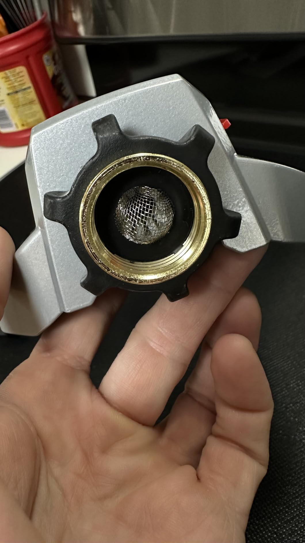 Eden 96213 Essential Turbo Oscillating Water Sprinkler, Covers Up to 3,600 sq. ft., 16 Nozzles, Weighted Base, Adjustable Range, Quick Connect Bundle, Dark Grey, Red, Silver customer photo 1