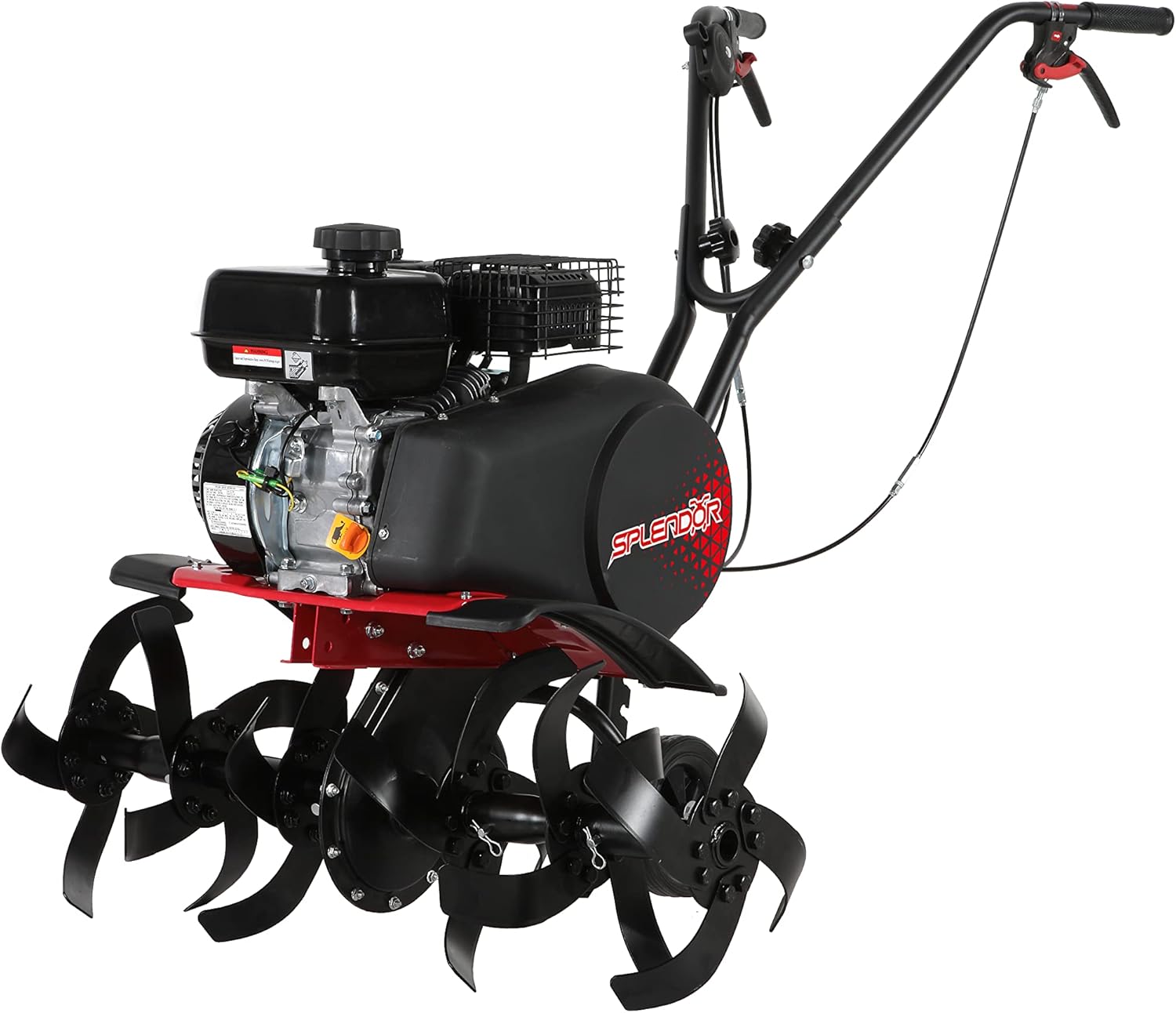 SPLENDOR Gas Powered Tiller 4 Cycle Engine 212CC Working Width Adjustable 13in-22in-33.5in - Customer Photo 1