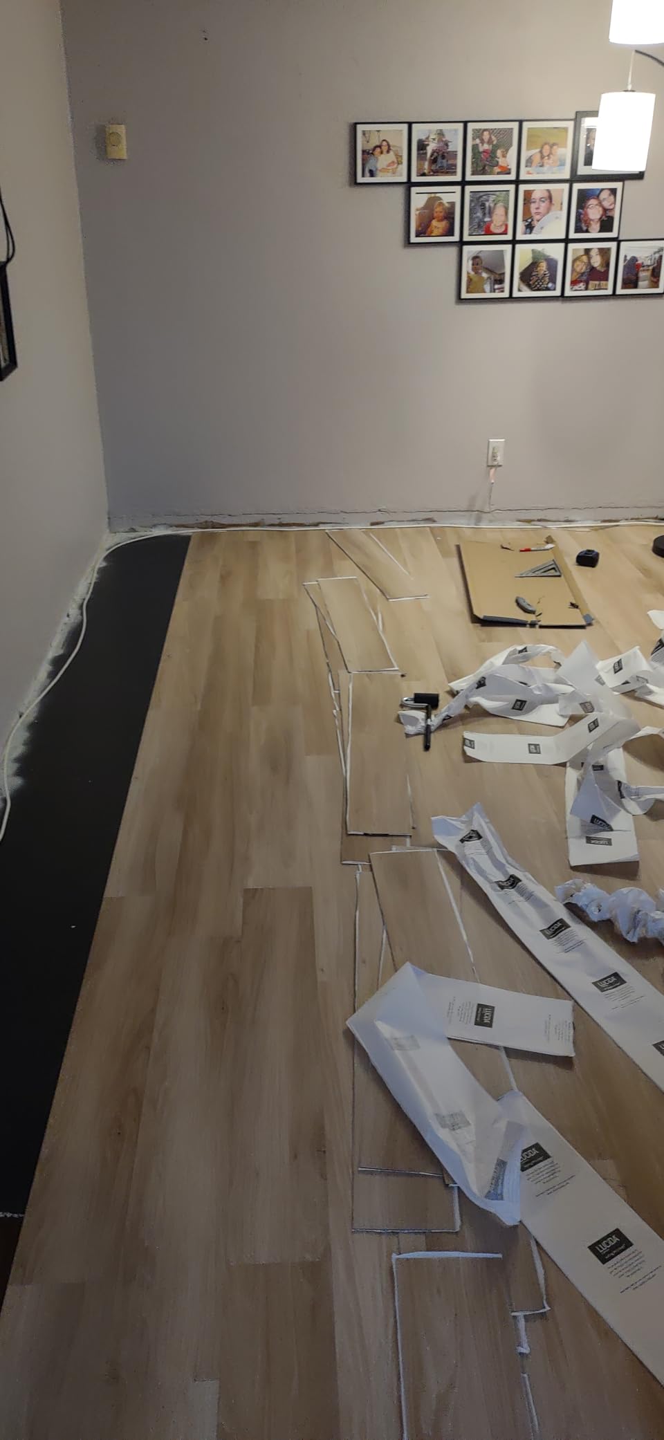 LUCiDA SURFACES Luxury Vinyl Flooring Tiles | Peel and Stick Floor Tile for DIY Installation | 12 Wood Look Planks | Winter | BaseCore | 18 Sq. Feet - Customer Photo 1