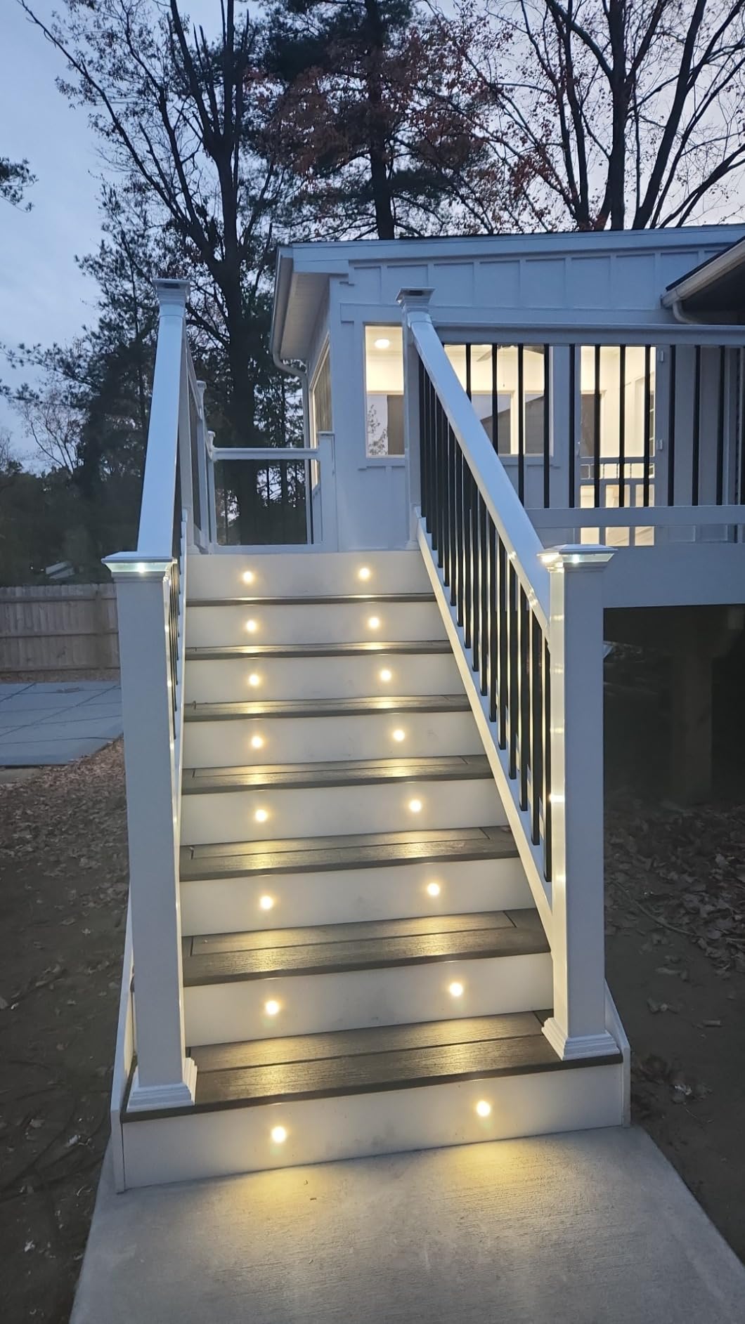 HIBOITEC Recessed LED Deck Light Kits (16 Pack), 12V Low Voltage Landscape Lighting IP67 Waterproof Outdoor Step Stair Lights Warm White Deck Lighting for Garden Yard Steps Stair Patio Floor Decoration - Customer Photo 2