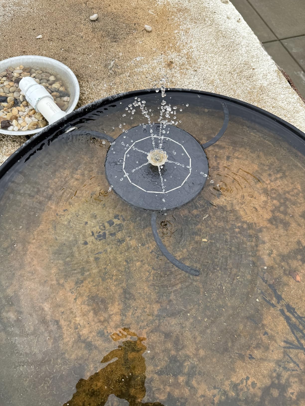 AISITIN 3.5W Solar Fountain Pump for Water Feature Outdoor DIY Solar Bird Bath Fountain with Multiple Nozzles, Solar Powered Water Fountain for Garden, Ponds, Fish Tank and Aquarium - Customer Photo 1