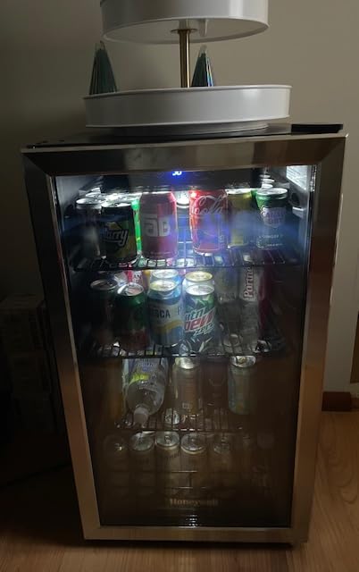 Honeywell Beverage Refrigerator and Cooler, 116 Can Mini Fridge with Glass Door for Soda Beer or Wine for Office or Bar with Adjustable Removable Shelving, Commercial Grade - Customer Photo 1
