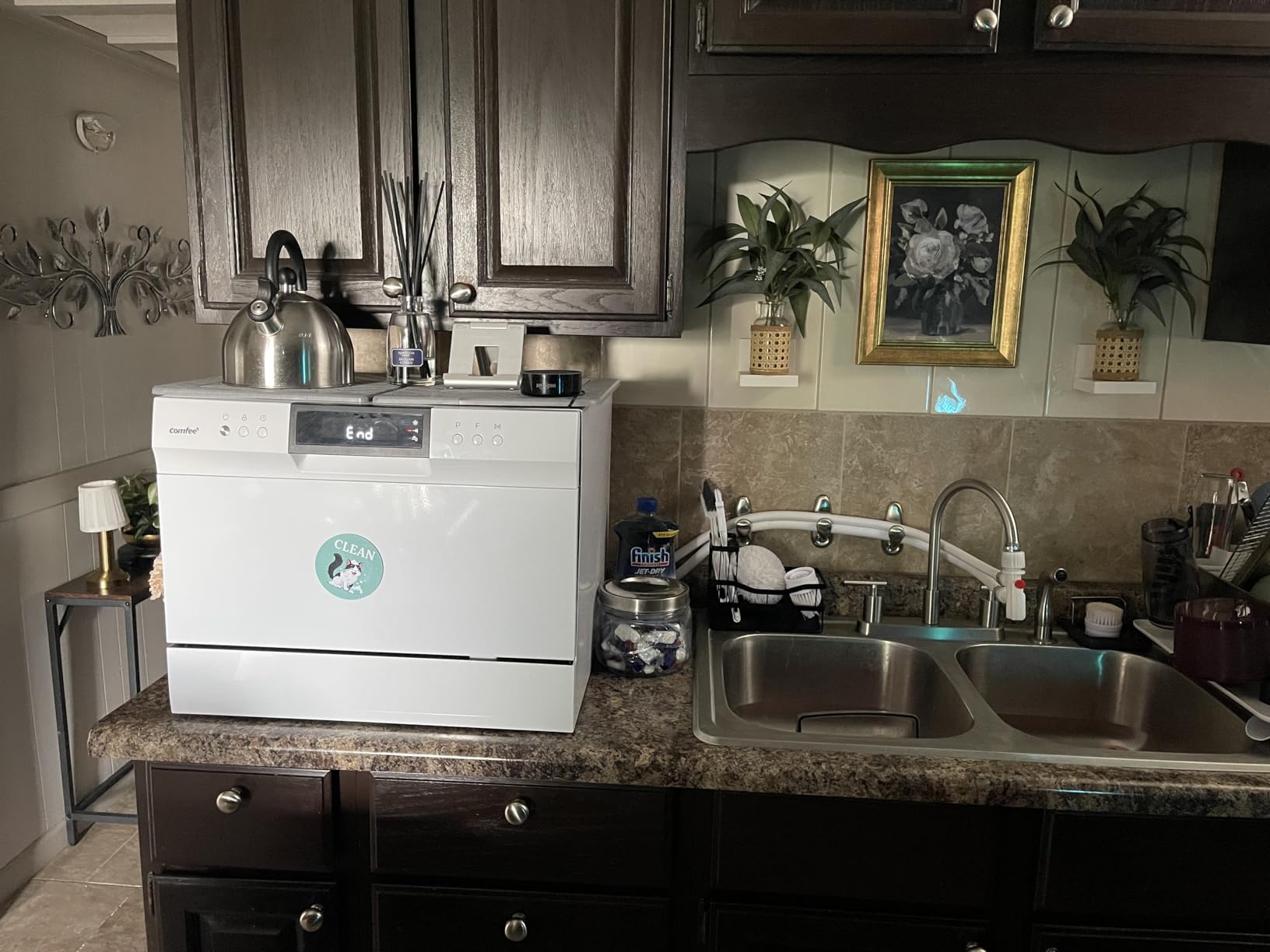 COMFEE' Countertop Dishwasher, Energy Star Portable Dishwasher, 6 Place Settings & 8 Washing Programs, Speed, Baby-Care, ECO& Glass, Dish Washer for Dorm, RV& Apartment, Black - Customer Photo 1